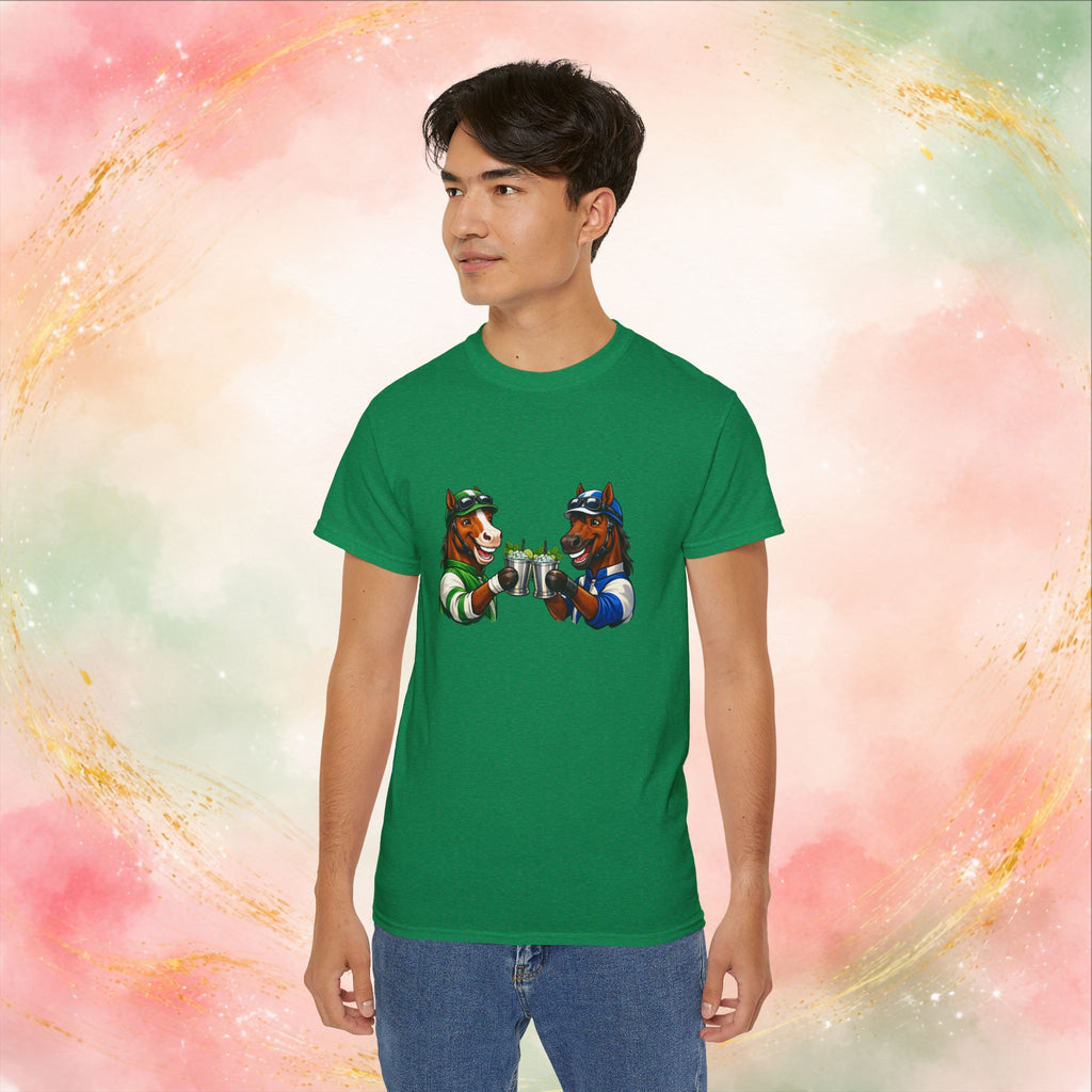 Derby Day Cheers: Funny Jockey Horses & Mint Juleps T-Shirt