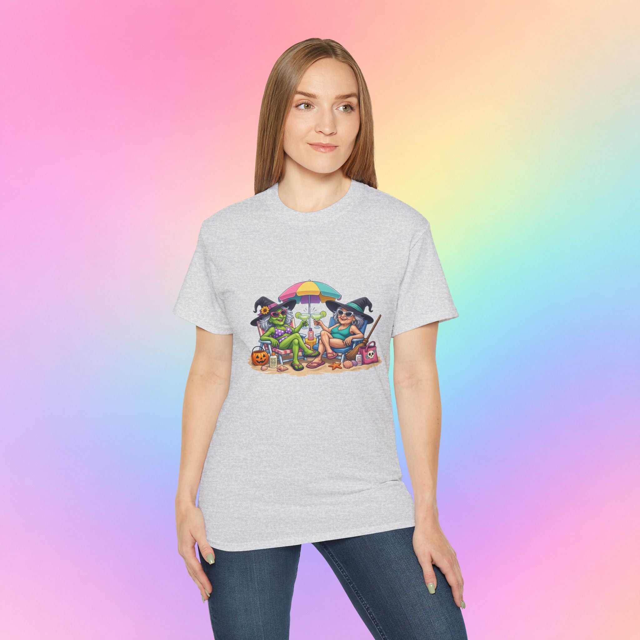 Summerween Witches Beach T-Shirt | Funny Halloween Summer Tee
