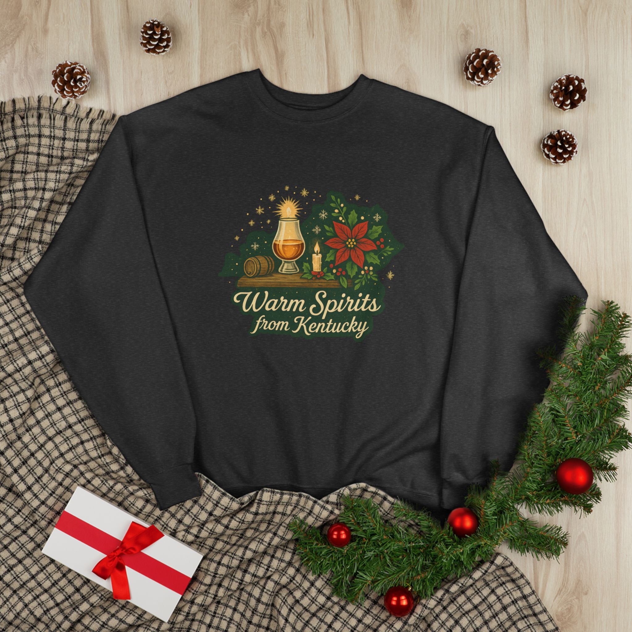 Warm Spirits from Kentucky - Christmas Sweatshirt