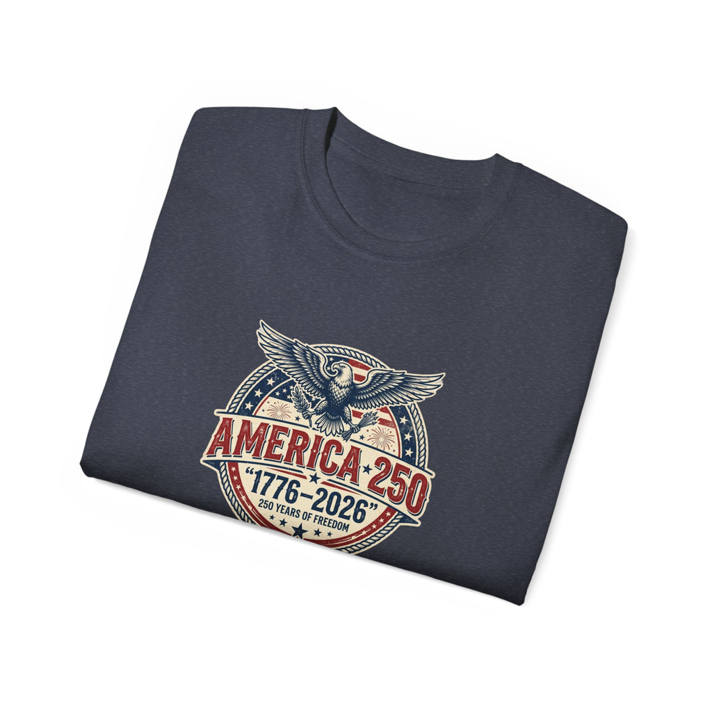 America 250 T-Shirt | 1776–2026 250 Years of Freedom 4th of July Patriotic Eagle Shirt