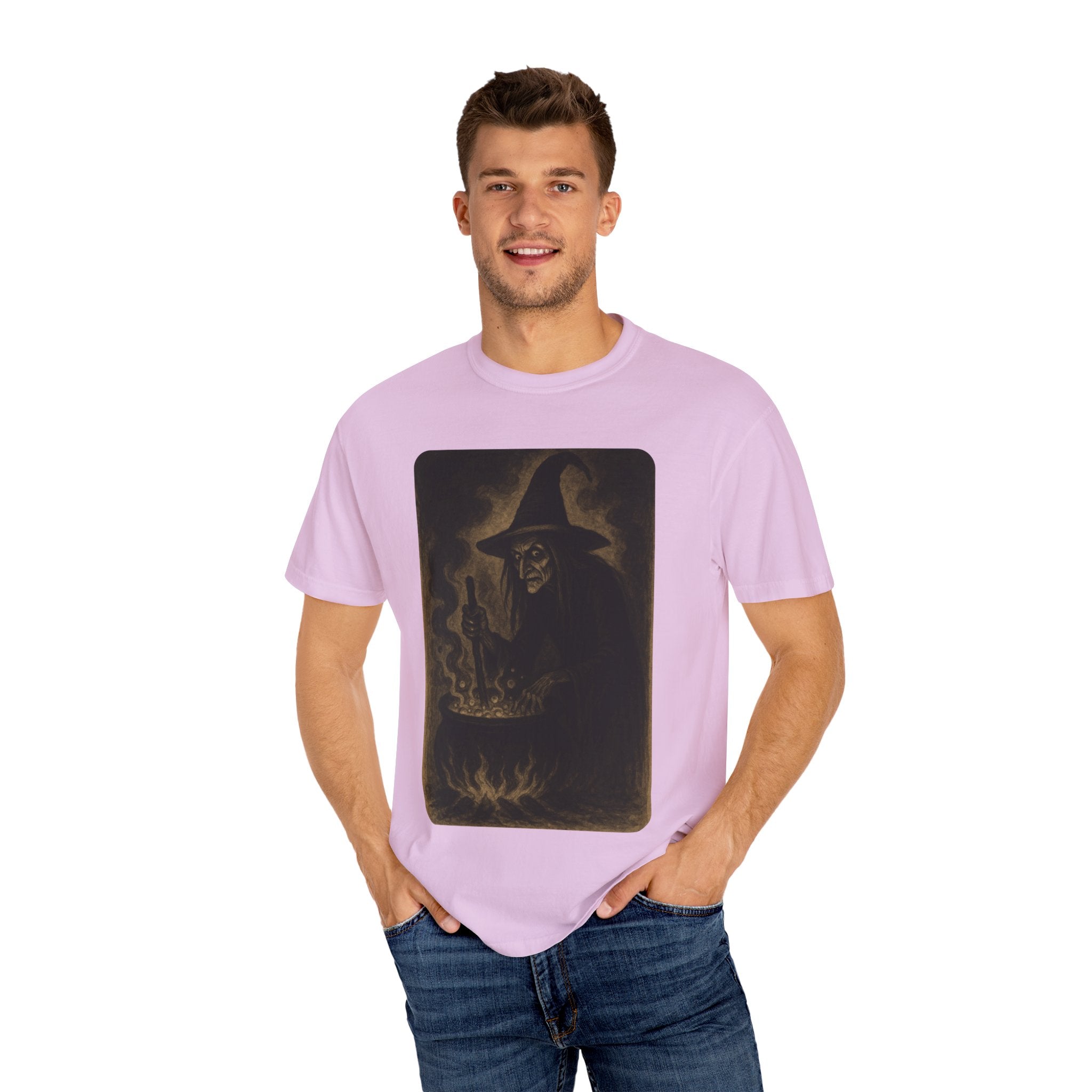Vintage Witch Brewing Cauldron Halloween Shirt