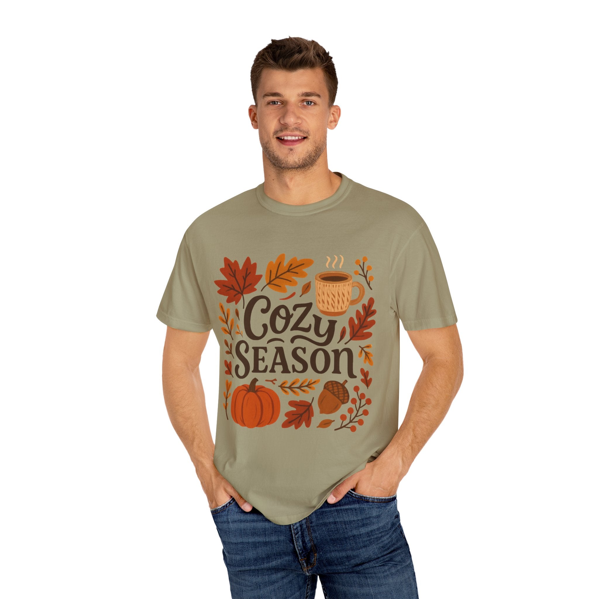 Cozy Season Unisex T-shirt, Fall Fashion Tee, Autumn Apparel, Gift for Him/Her, Pumpkin Spice Shirt, Relaxing Vibes