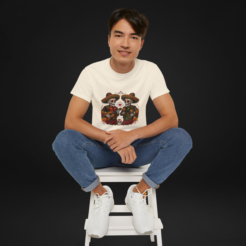 Cinco De Mayo Sugar Skull Mariachi T-Shirt | Dia de los Muertos Inspired Fiesta Tee