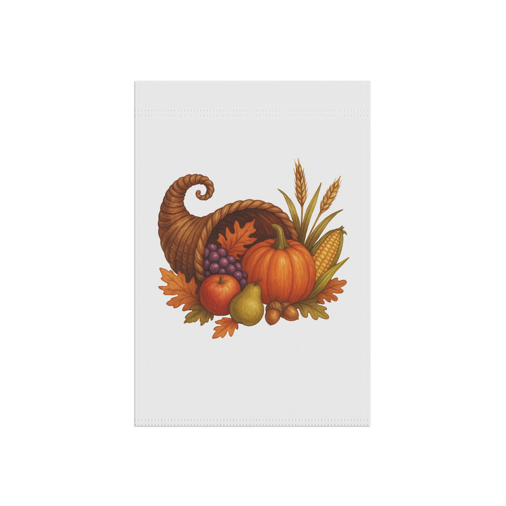 Thanksgiving Cornucopia Garden Flag – Autumn Harvest Decor