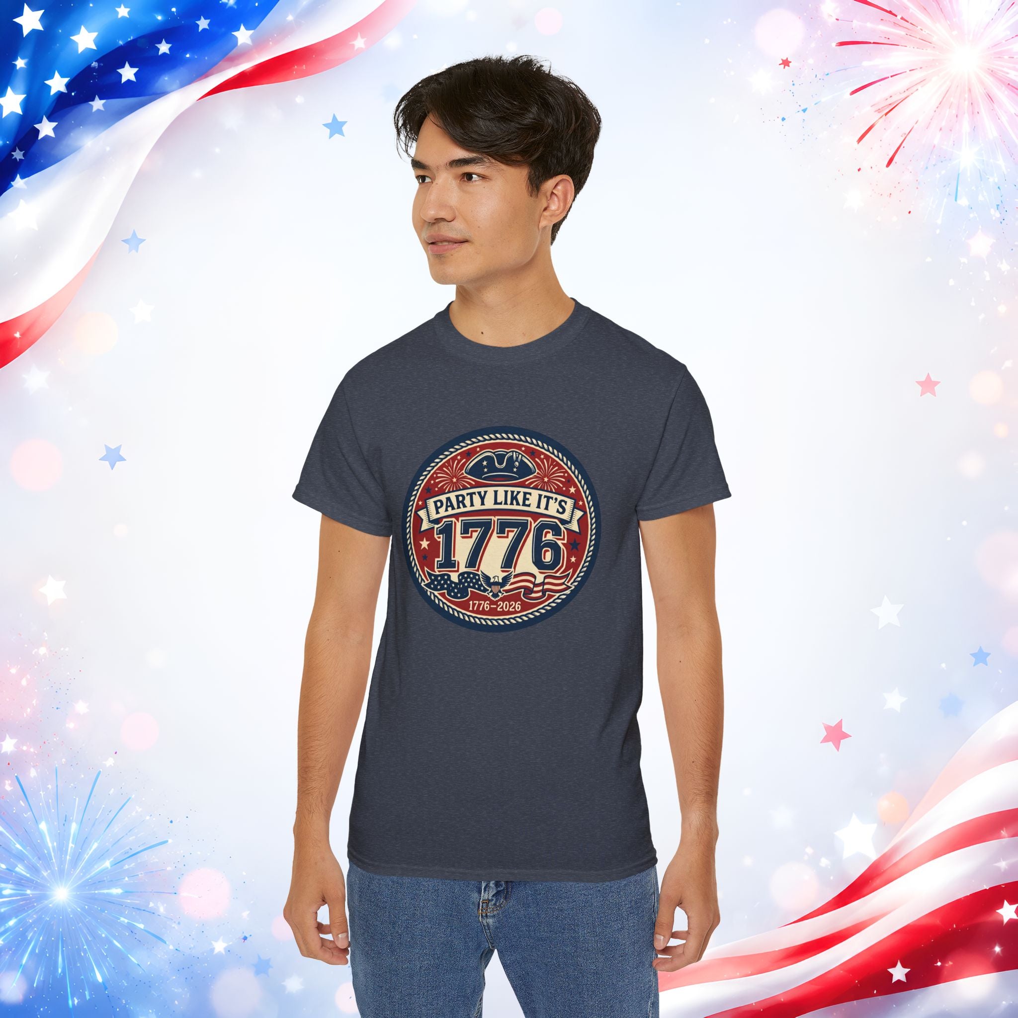 Party Like It’s 1776 T-Shirt | America 250th Birthday 4th of July Patriotic Tee