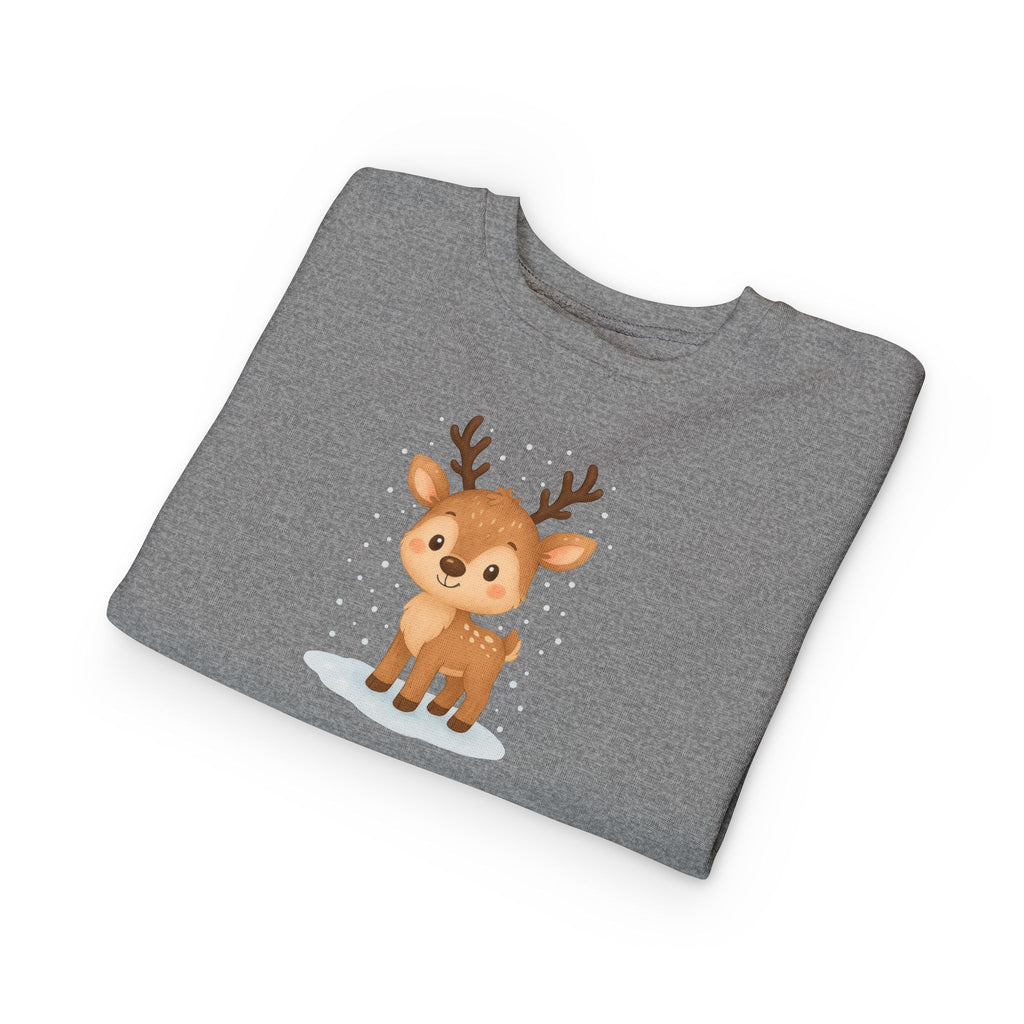 Cute Reindeer Toddler Christmas Sweatshirt – Cozy Holiday Pullover for Kids