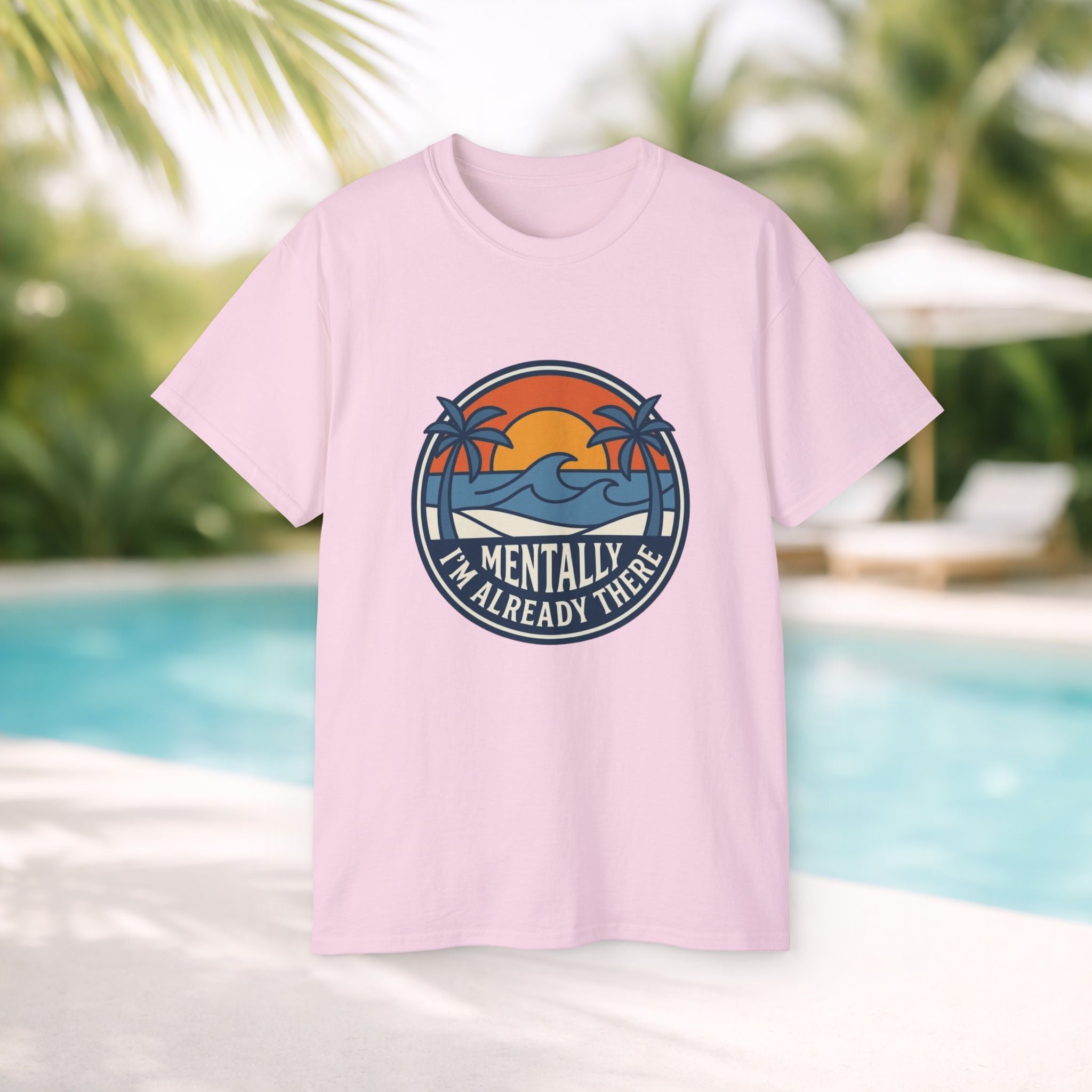 Mentally I’m Already There Summer Beach Sunset T-Shirt