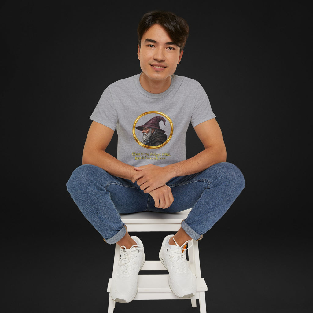 Vintage Wizard Graphic T-Shirt | Fantasy Side Profile Tee