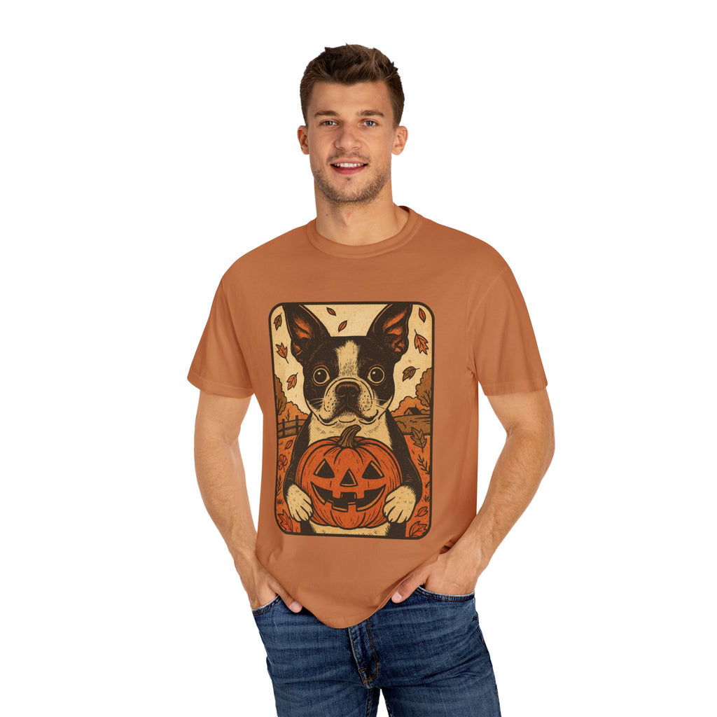 Boston Terrier Pumpkin Pals – Vintage Halloween Tee