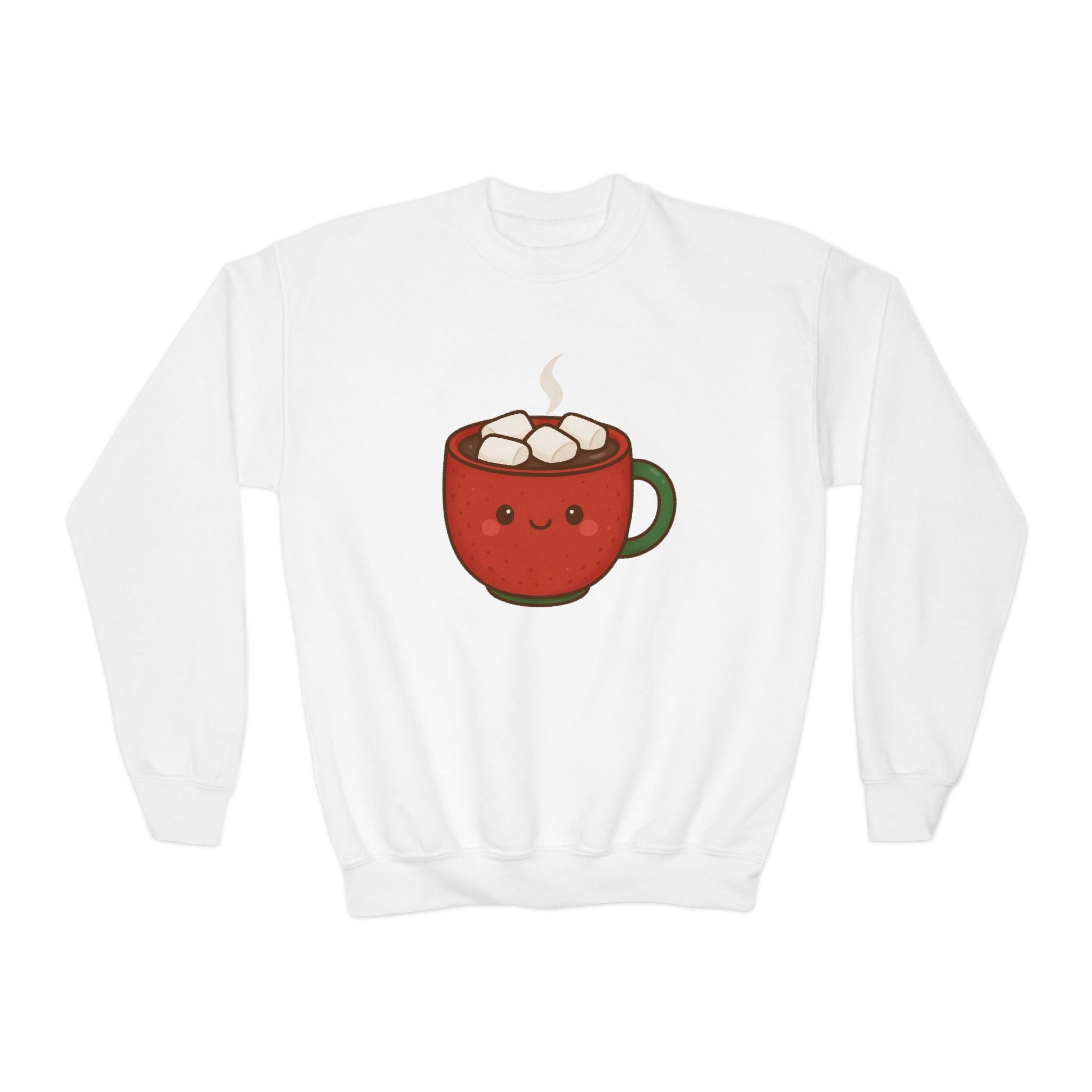 🎄 Cuddly Cocoa Youth Sweatshirt – Cozy Christmas Hot Chocolate Design