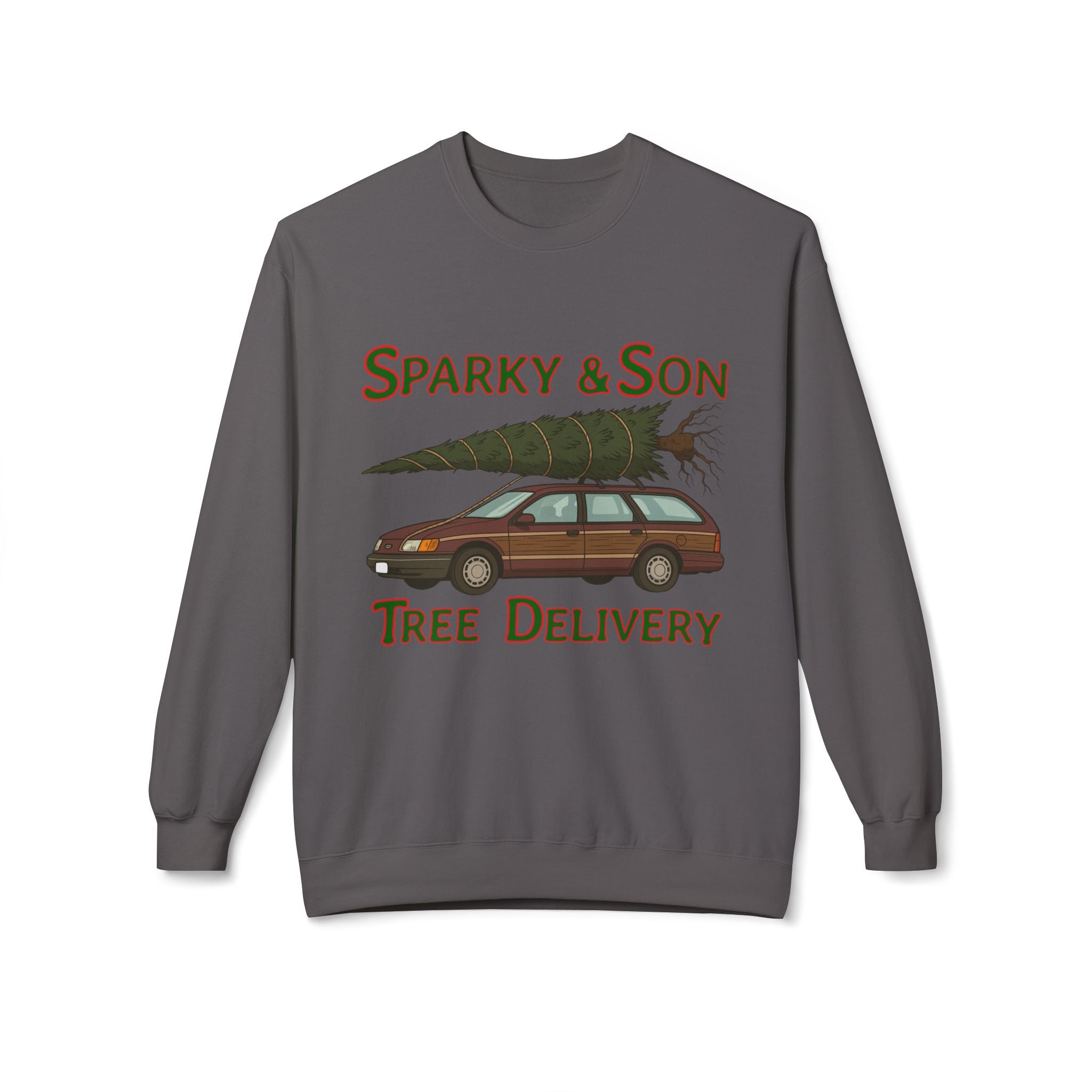 🎄 Sparky & Son Tree Delivery Christmas Sweatshirt – Inspired by a Classic Holiday Comedy