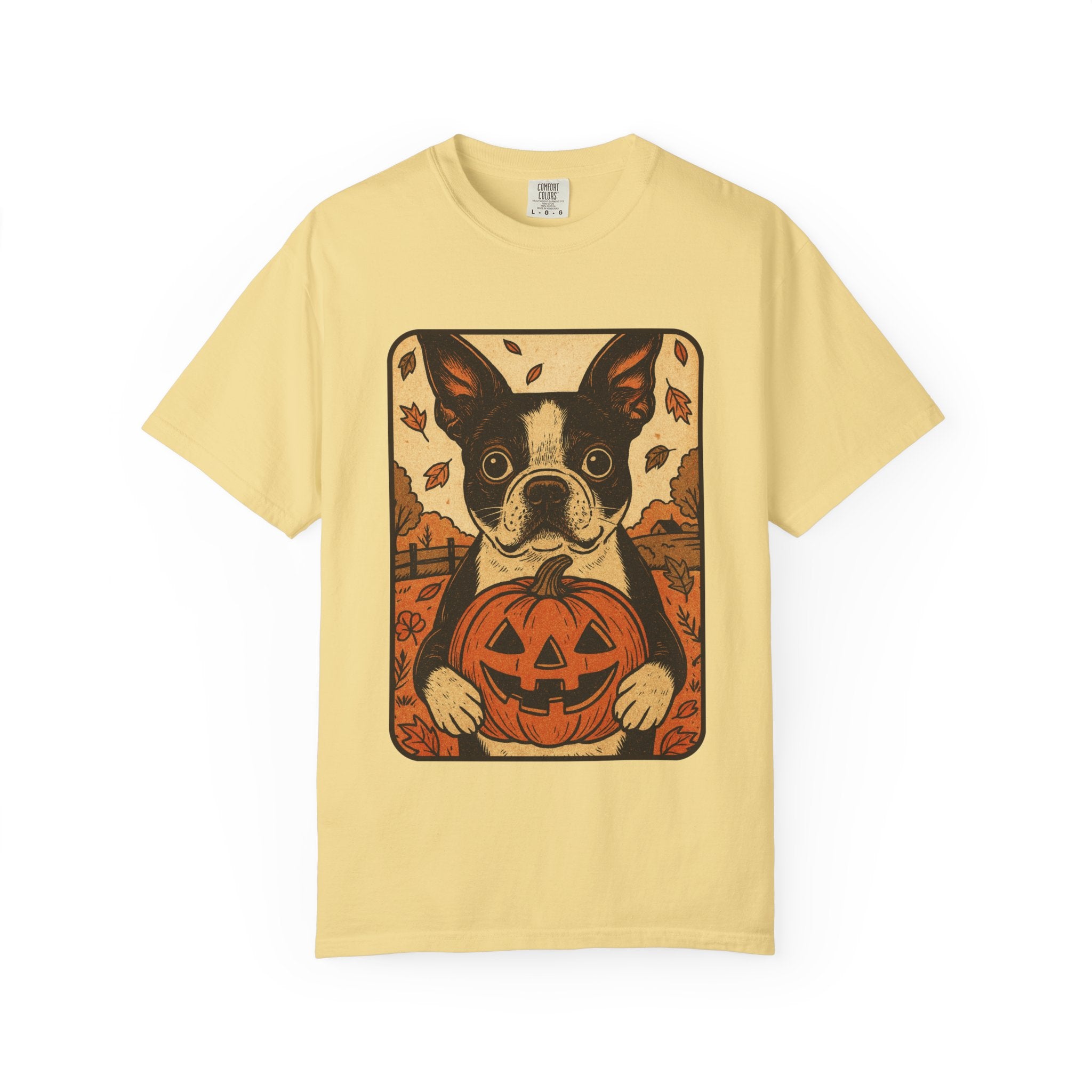 Boston Terrier Pumpkin Pals – Vintage Halloween Tee