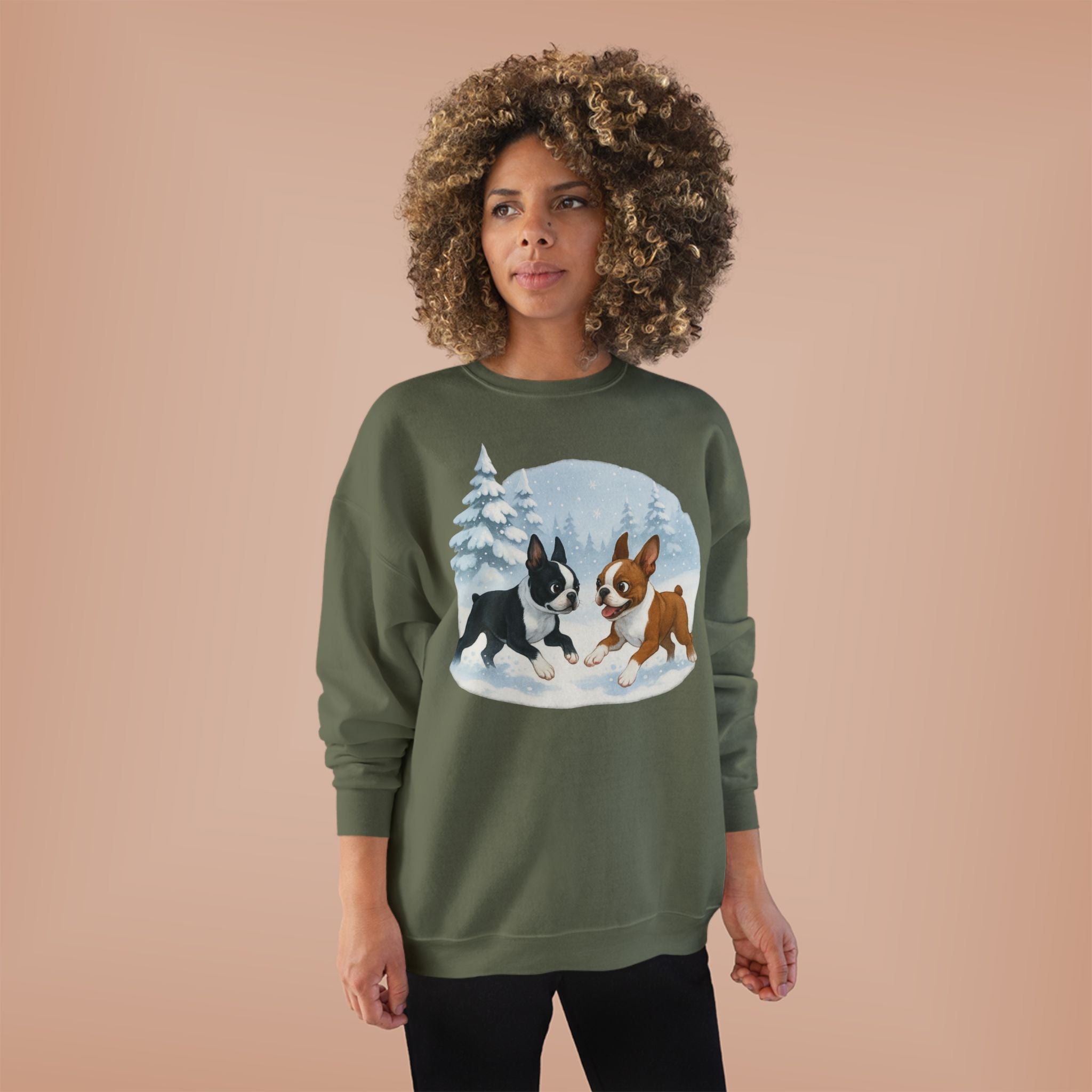 Boston Terriers Winter Wonderland Sweatshirt