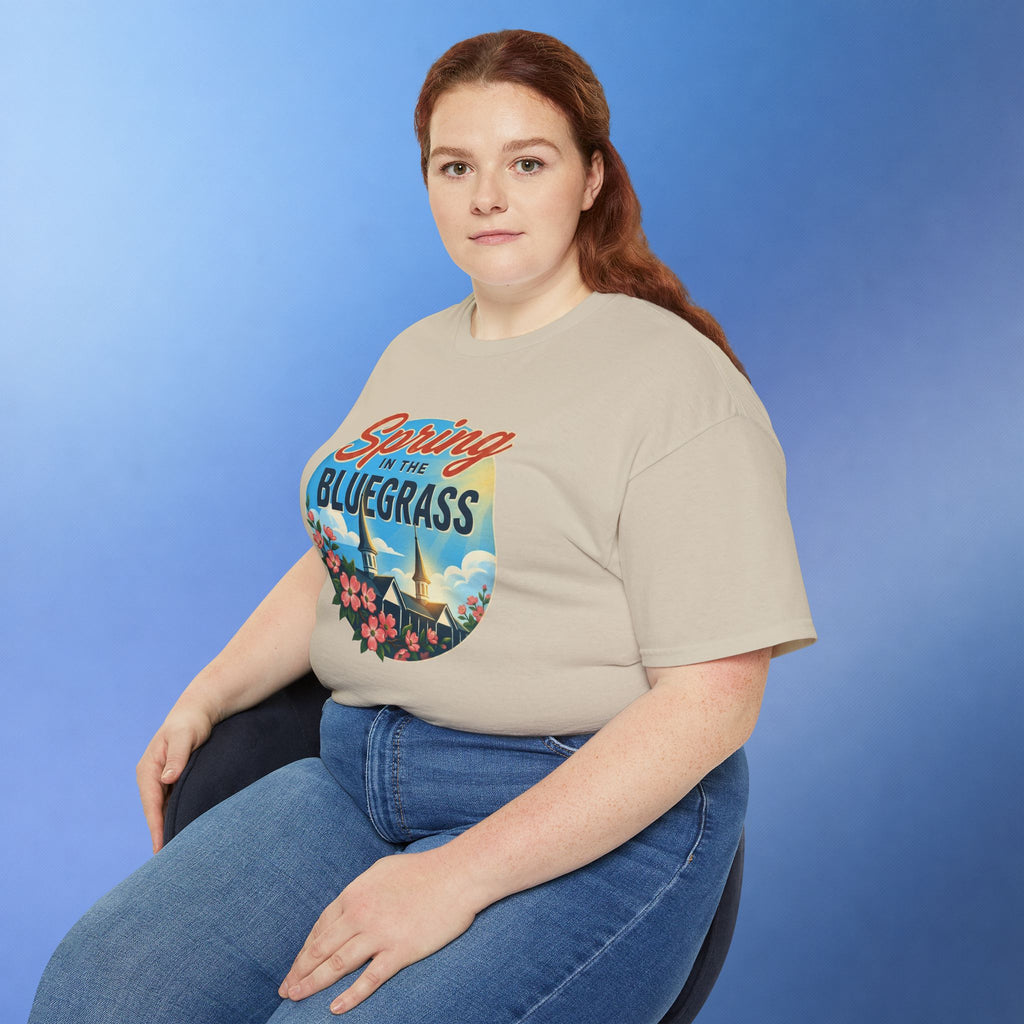 Spring in the Bluegrass T-Shirt – Kentucky Spring Floral Twin Spires Graphic Tee | Bluegrass Spirit Apparel