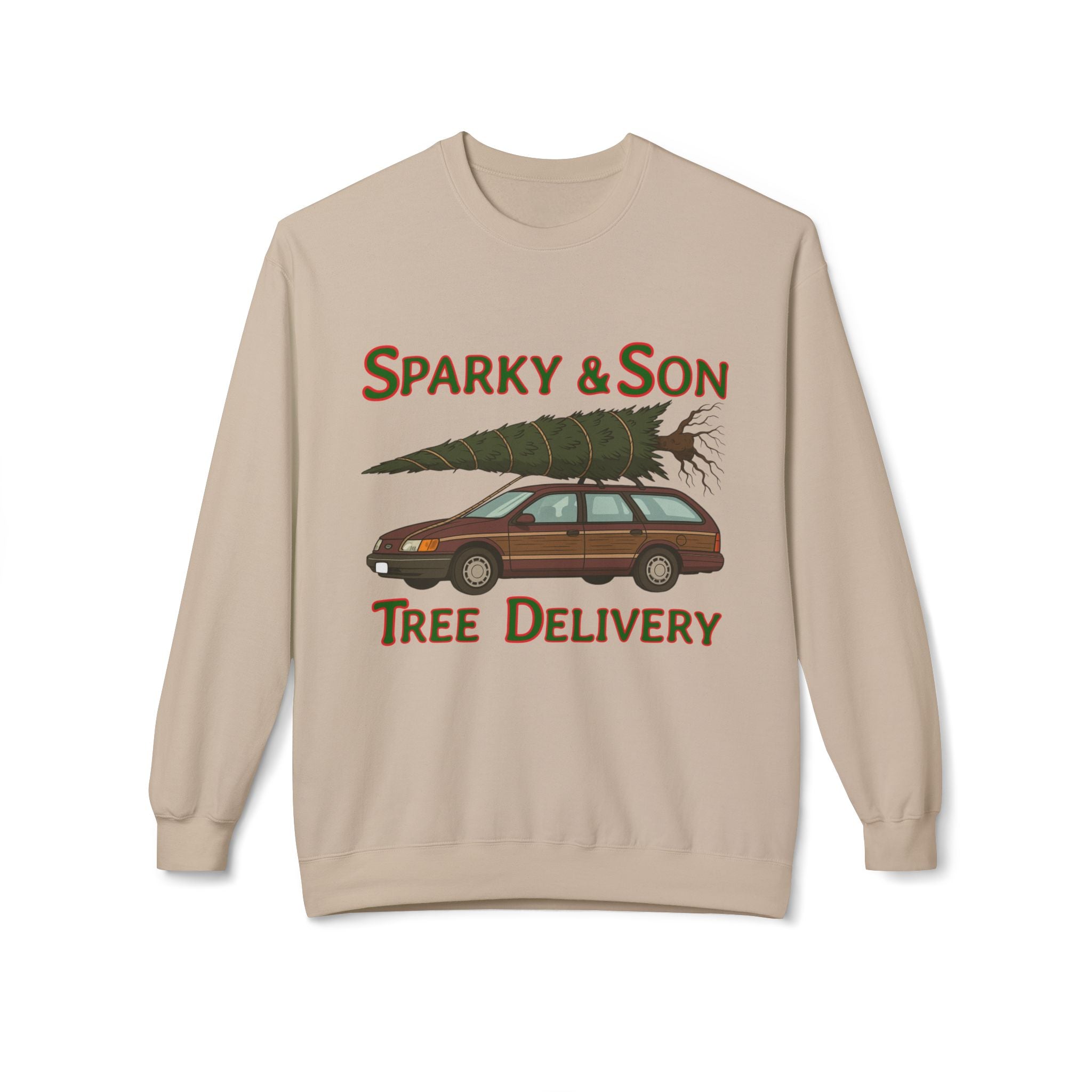 🎄 Sparky & Son Tree Delivery Christmas Sweatshirt – Inspired by a Classic Holiday Comedy