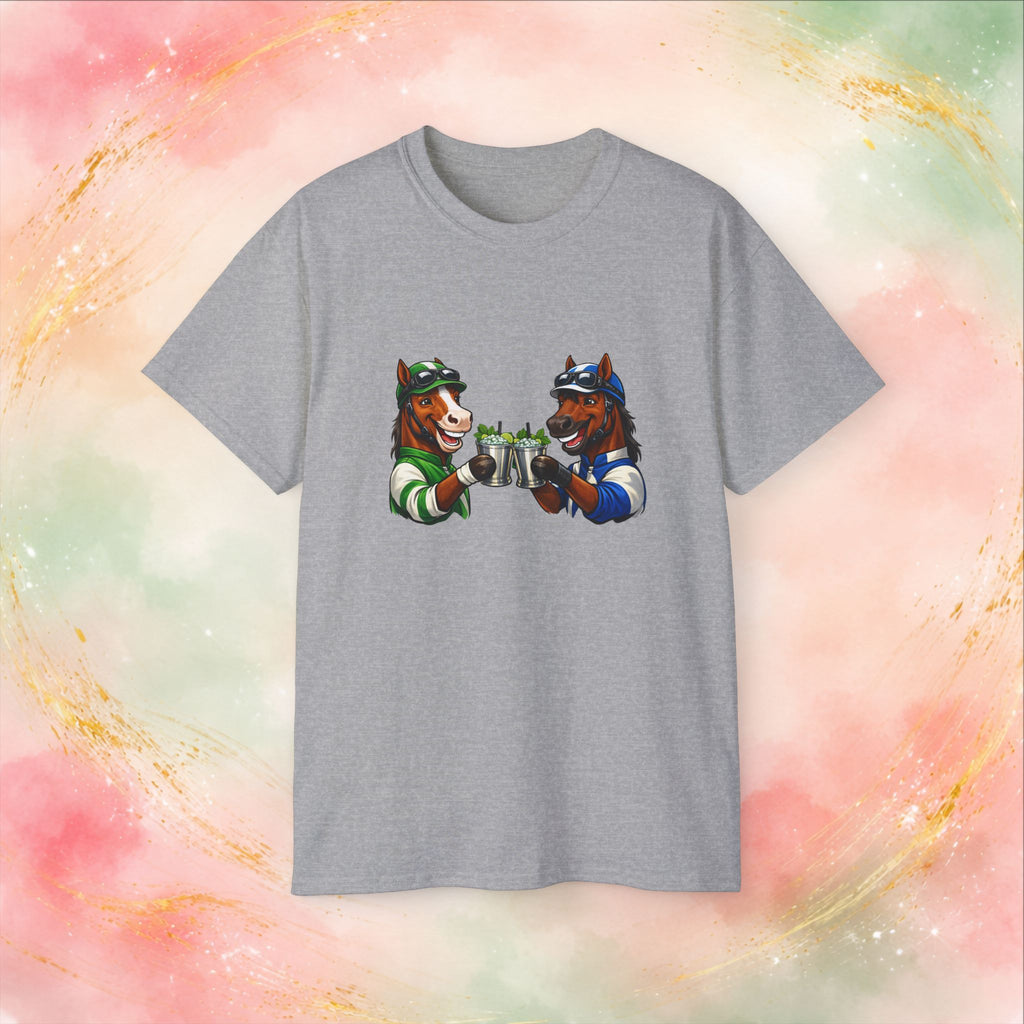 Derby Day Cheers: Funny Jockey Horses & Mint Juleps T-Shirt