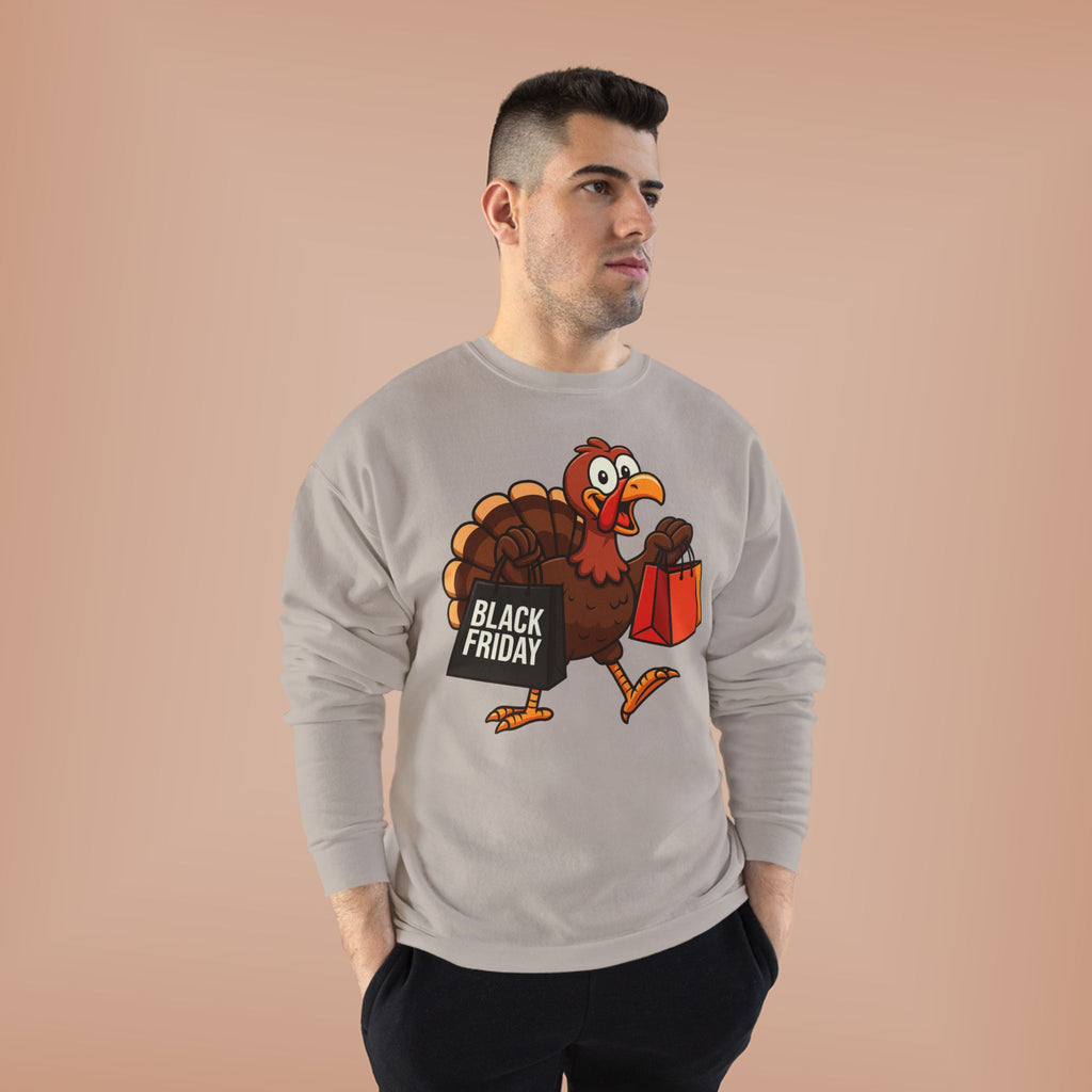 Black Friday Shopping Turkey Sweatshirt – Funny Thanksgiving & Holiday Gift