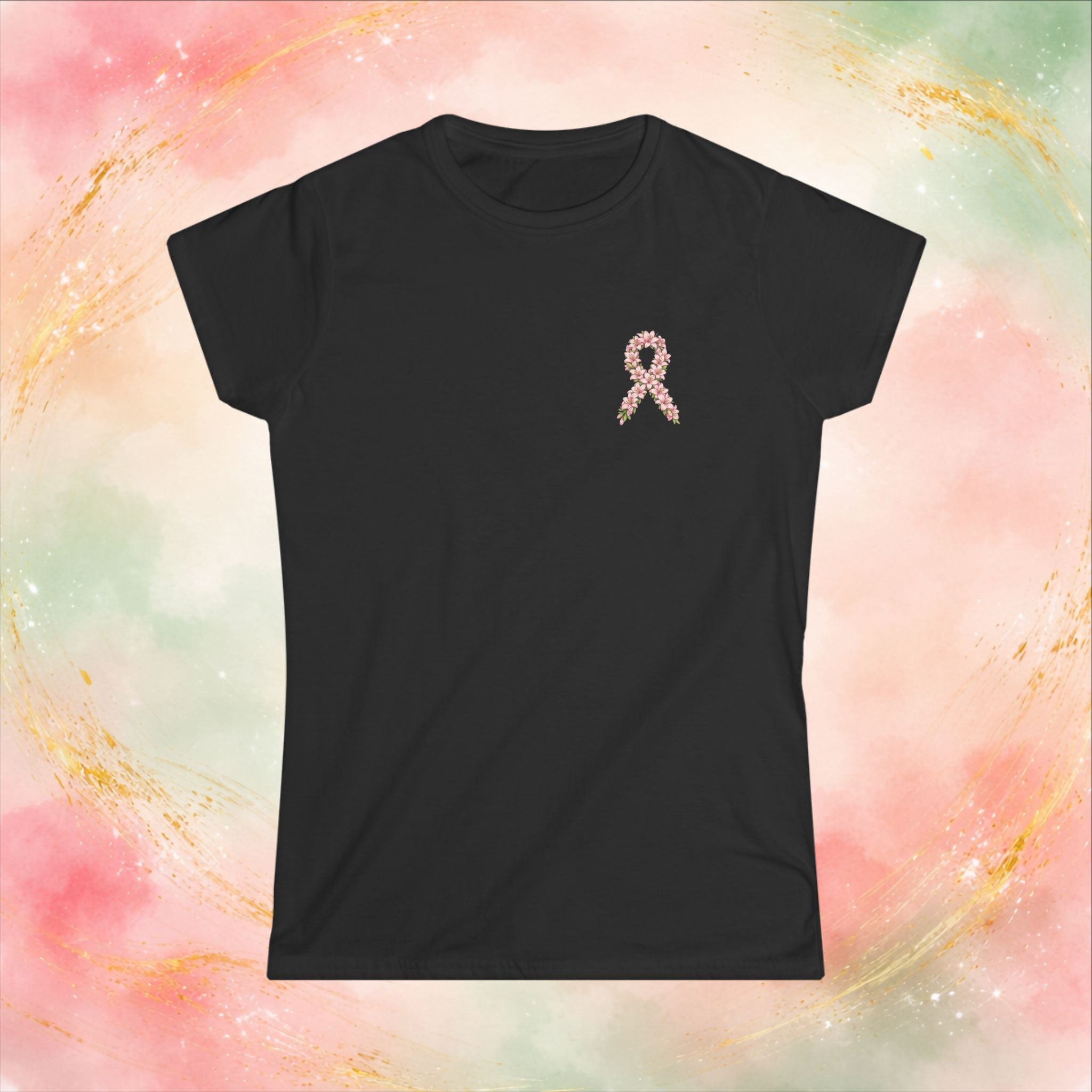 Women’s Oaks Breast Cancer Awareness Softstyle Tee | Hope Runs Stronger Than Cancer Shirt