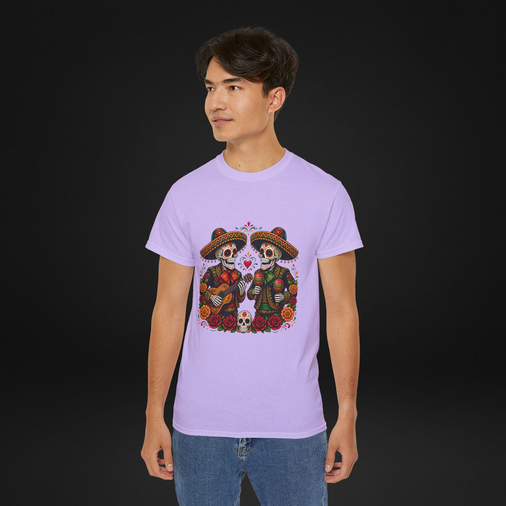 Cinco De Mayo Sugar Skull Mariachi T-Shirt | Dia de los Muertos Inspired Fiesta Tee
