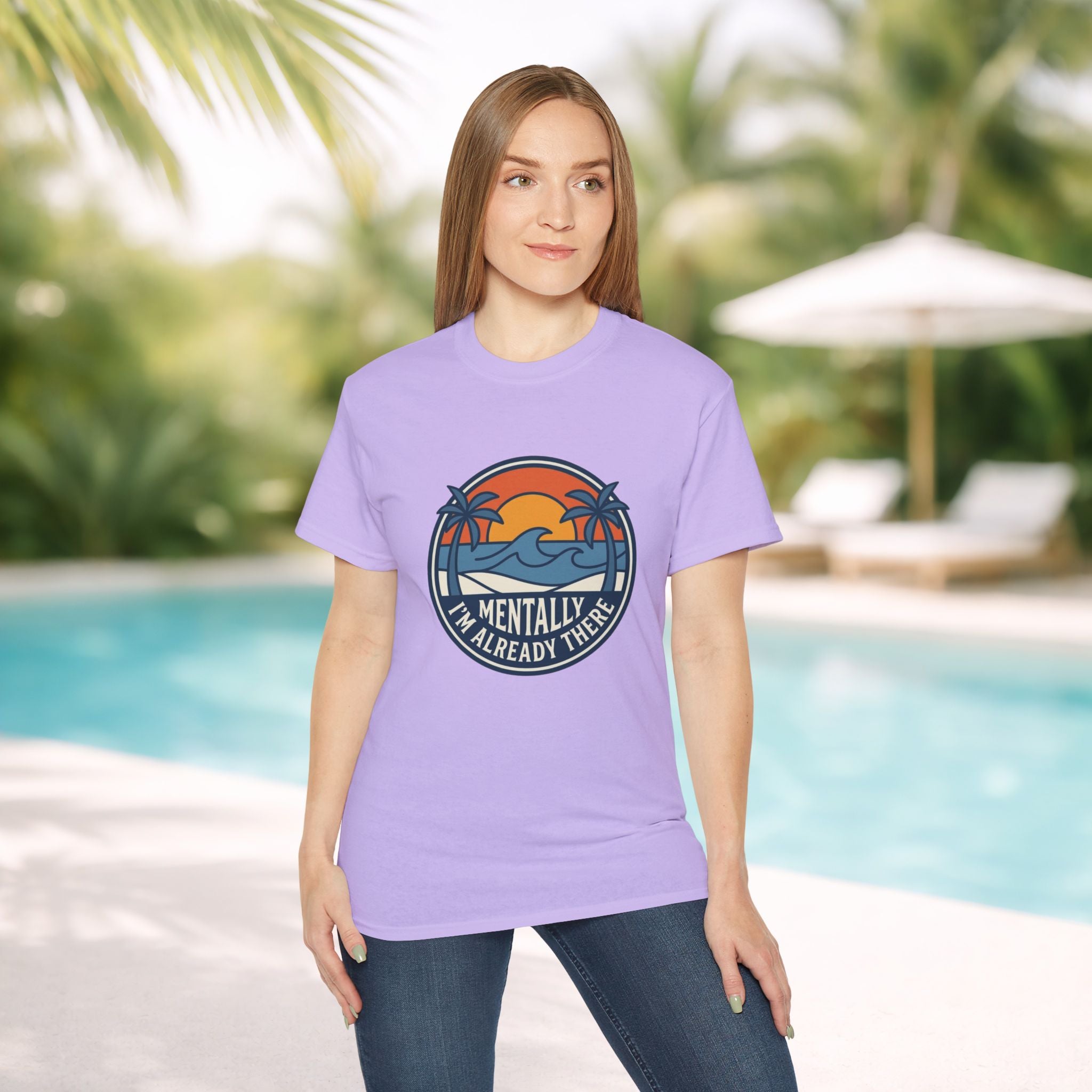 Mentally I’m Already There Summer Beach Sunset T-Shirt