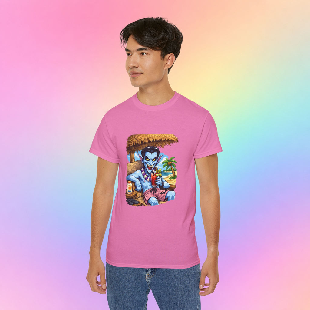 Summerween Vampire Beach Vacation T-Shirt | Spooky Summer Halloween Tee