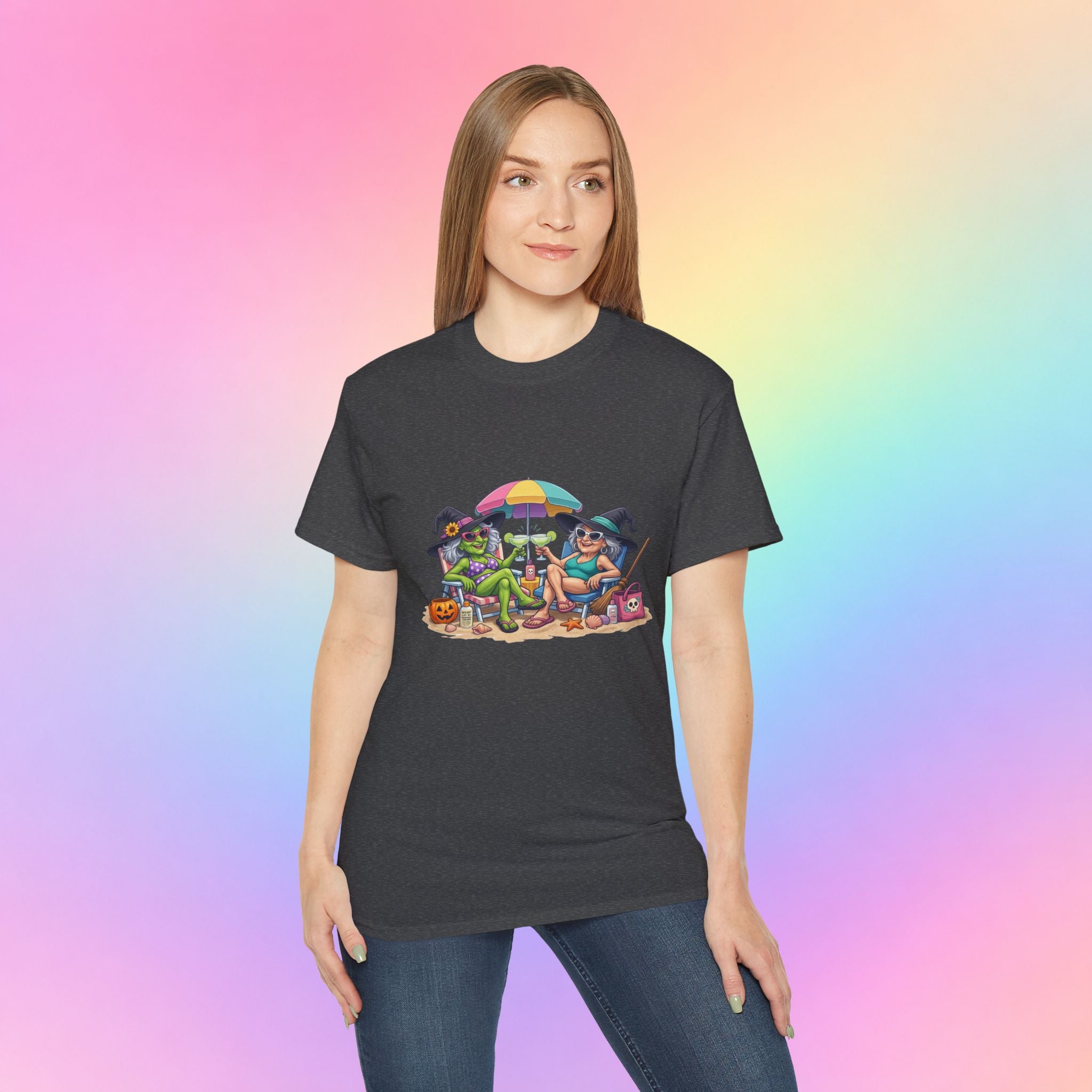 Summerween Witches Beach T-Shirt | Funny Halloween Summer Tee