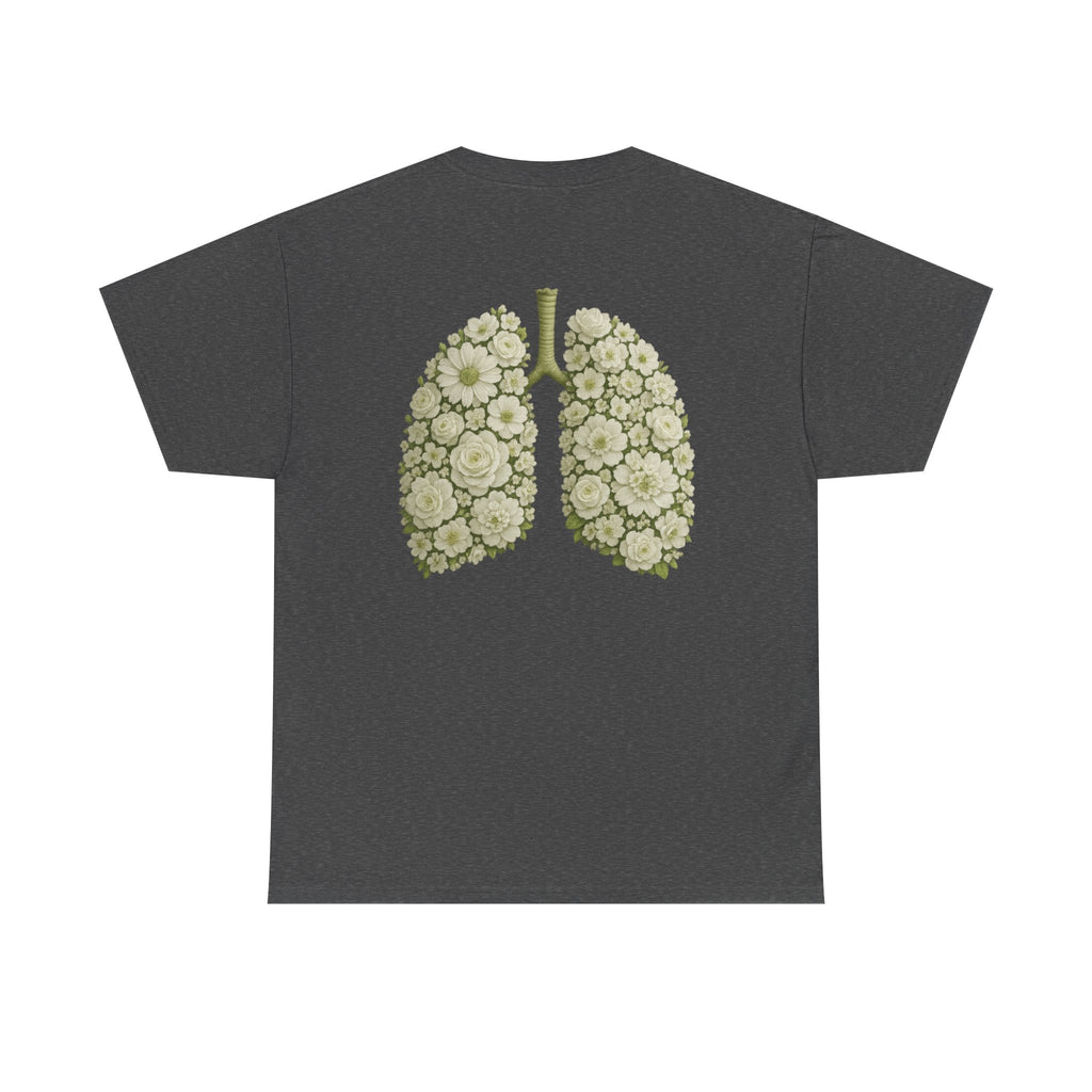 Breathe Hope – White Flower Lung Cancer Awareness T-Shirt
