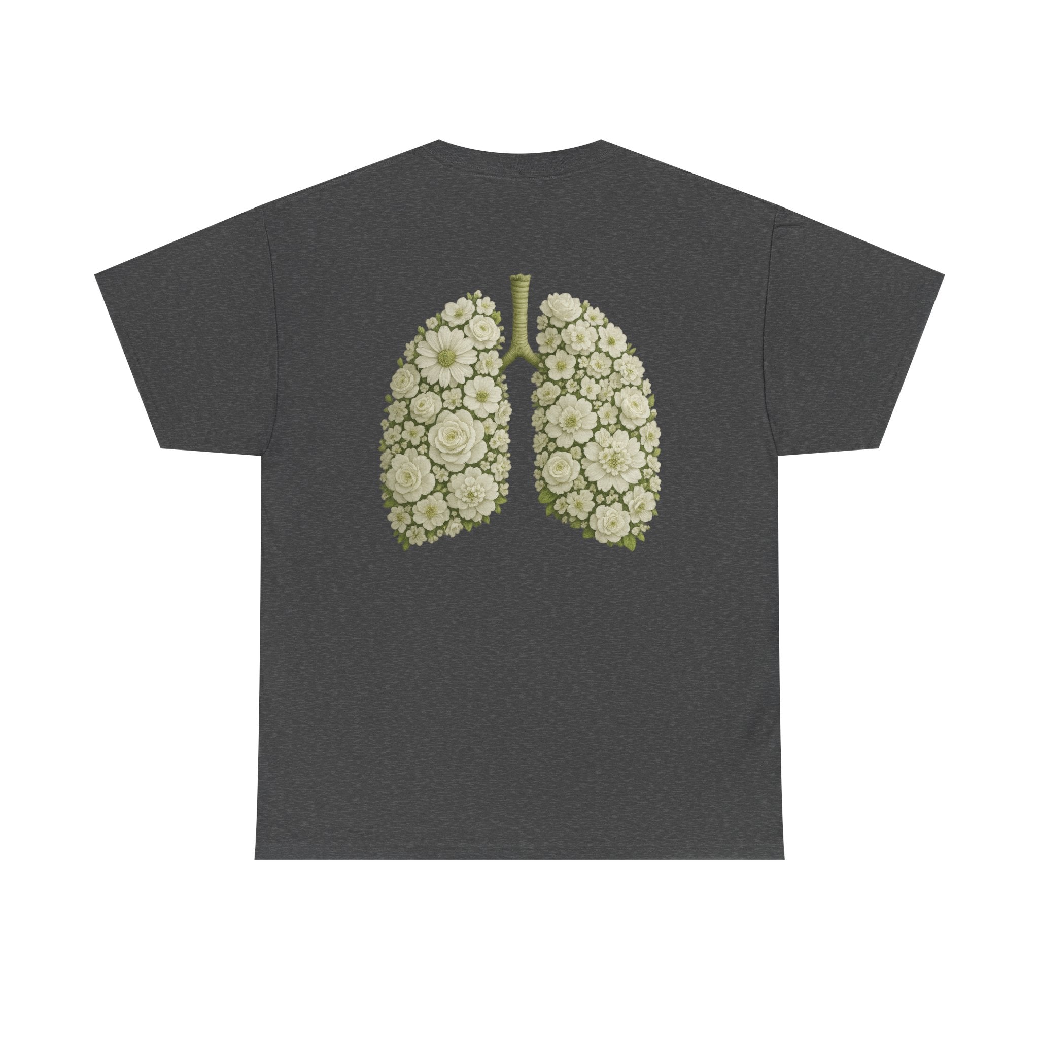 Breathe Hope – White Flower Lung Cancer Awareness T-Shirt