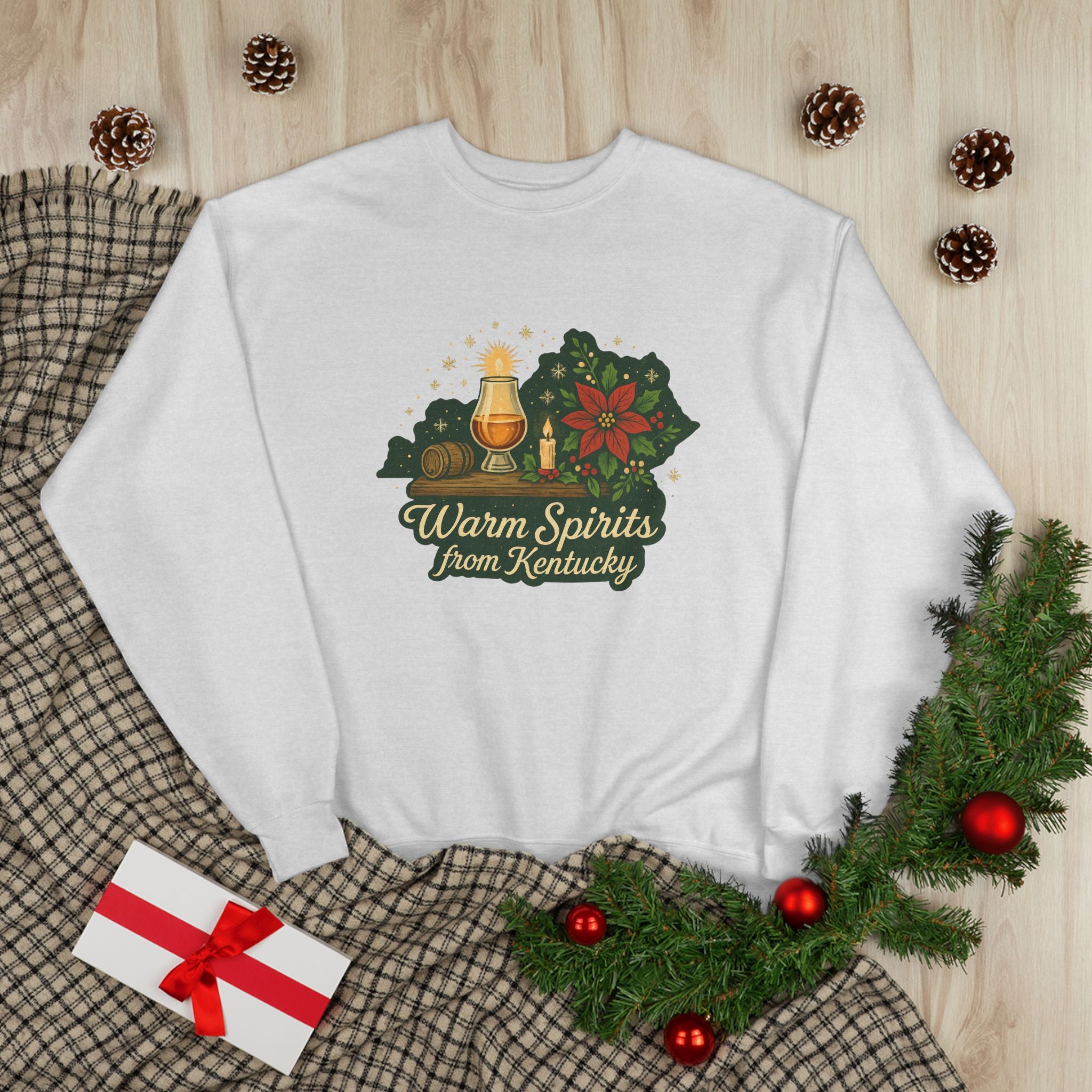 Warm Spirits from Kentucky - Christmas Sweatshirt