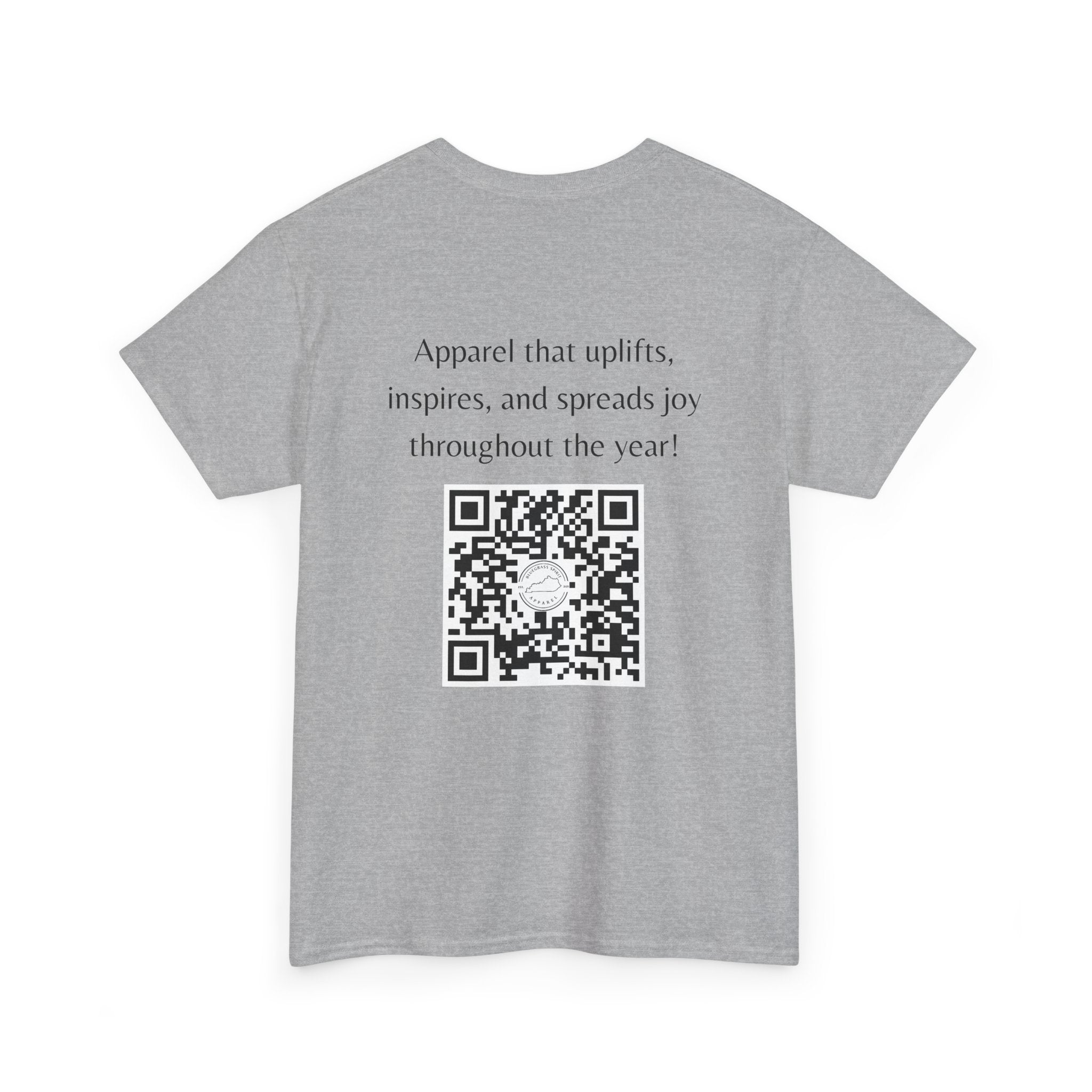 Bluegrass Spirit Logo Promo T-Shirt | Front Logo + QR Code Back (Light)