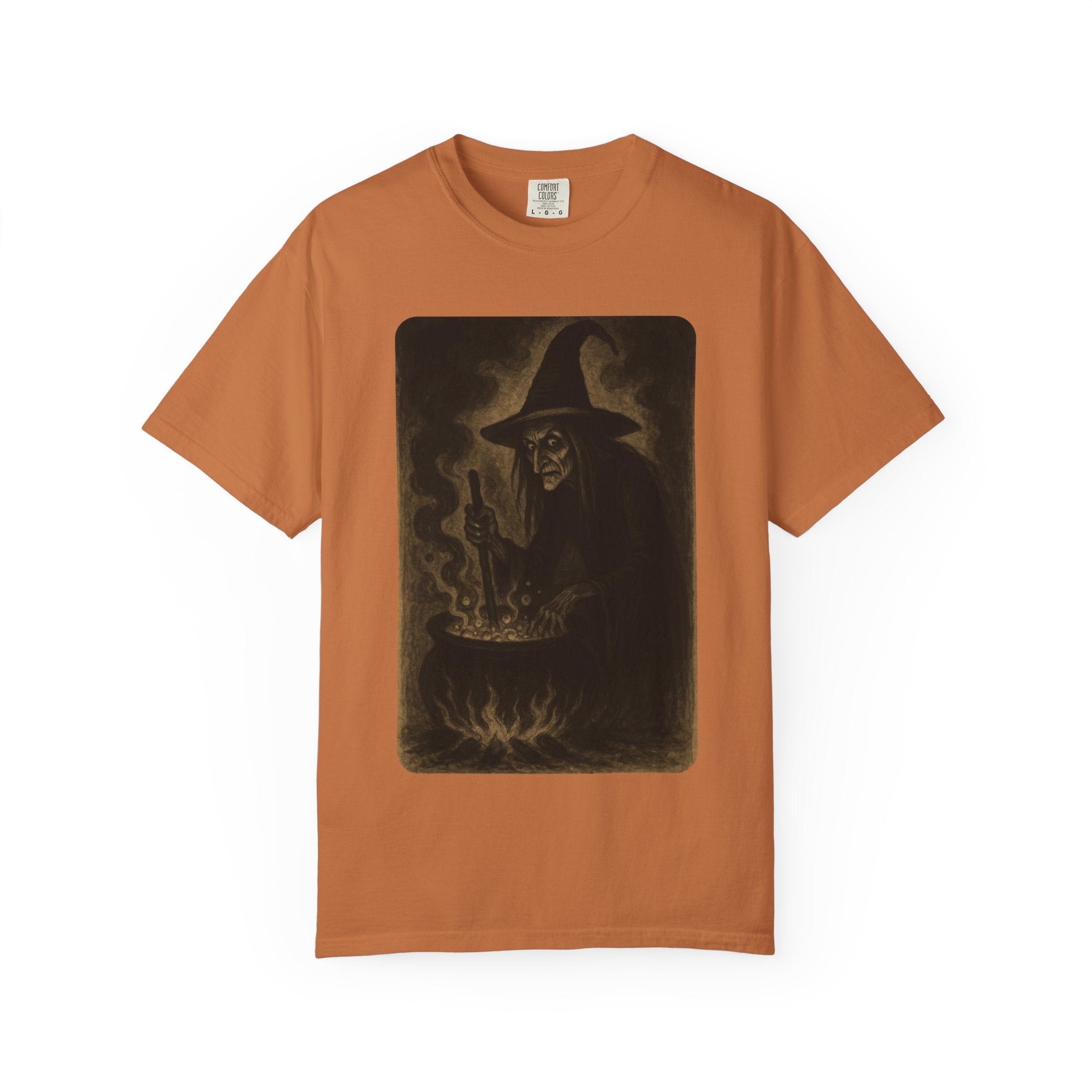 Vintage Witch Brewing Cauldron Halloween Shirt