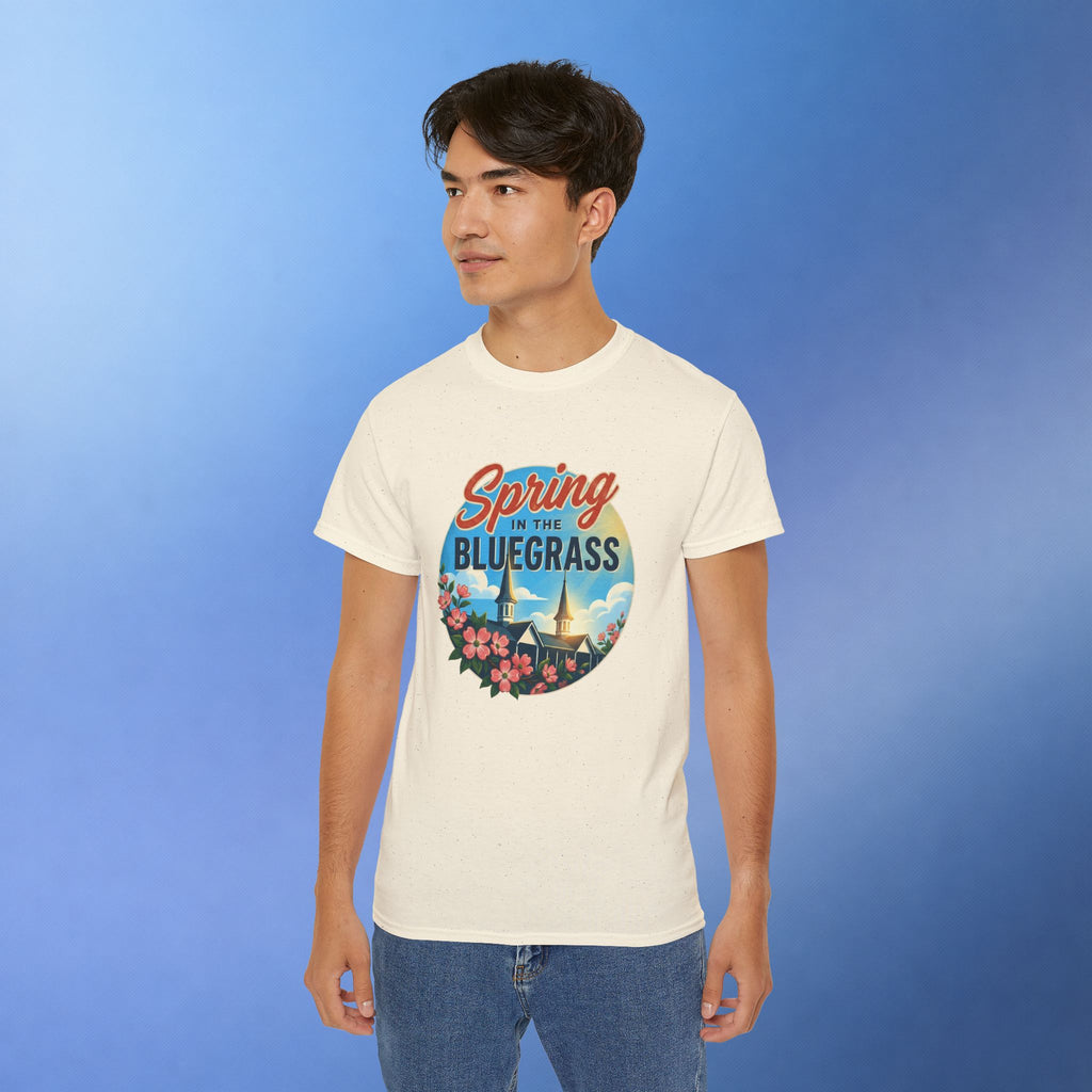 Spring in the Bluegrass T-Shirt – Kentucky Spring Floral Twin Spires Graphic Tee | Bluegrass Spirit Apparel