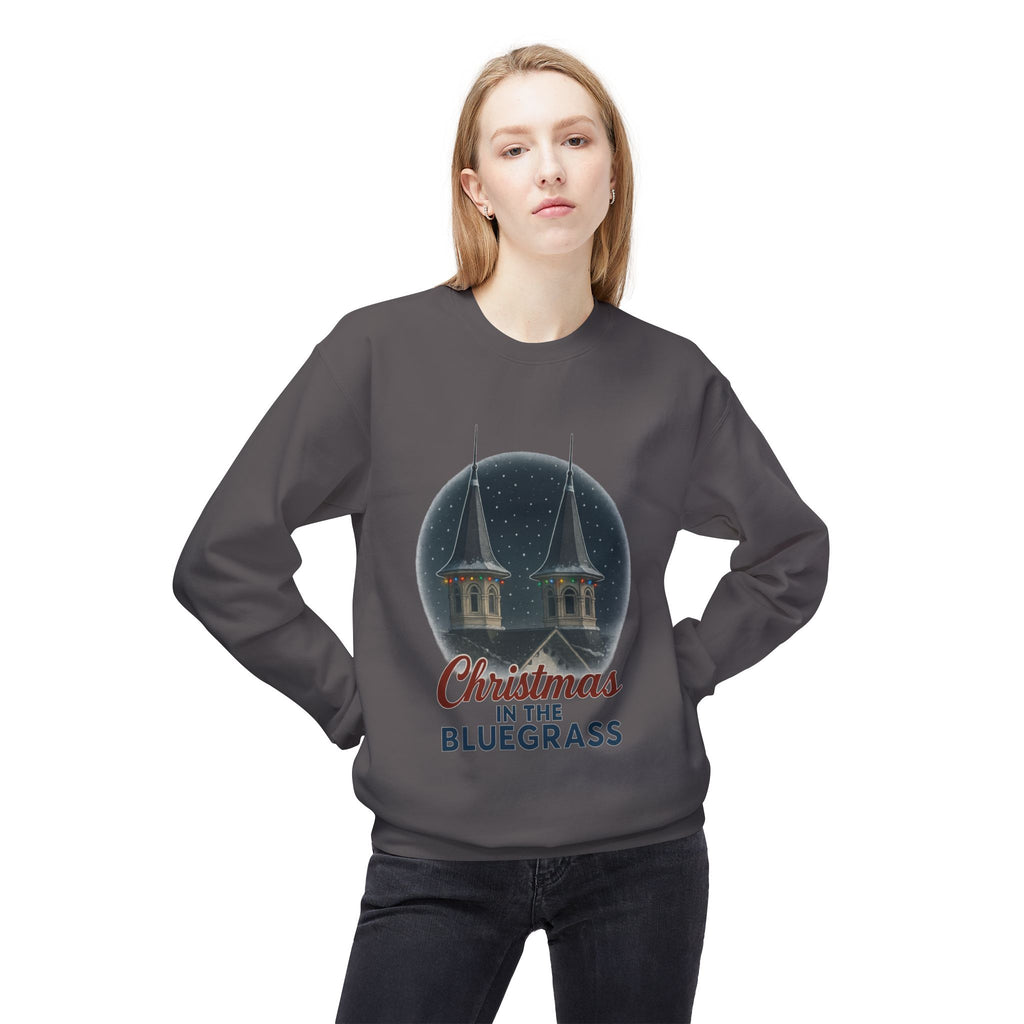 🎄 Christmas in the Bluegrass Sweatshirt – Churchill Downs Twin Spires Holiday Design