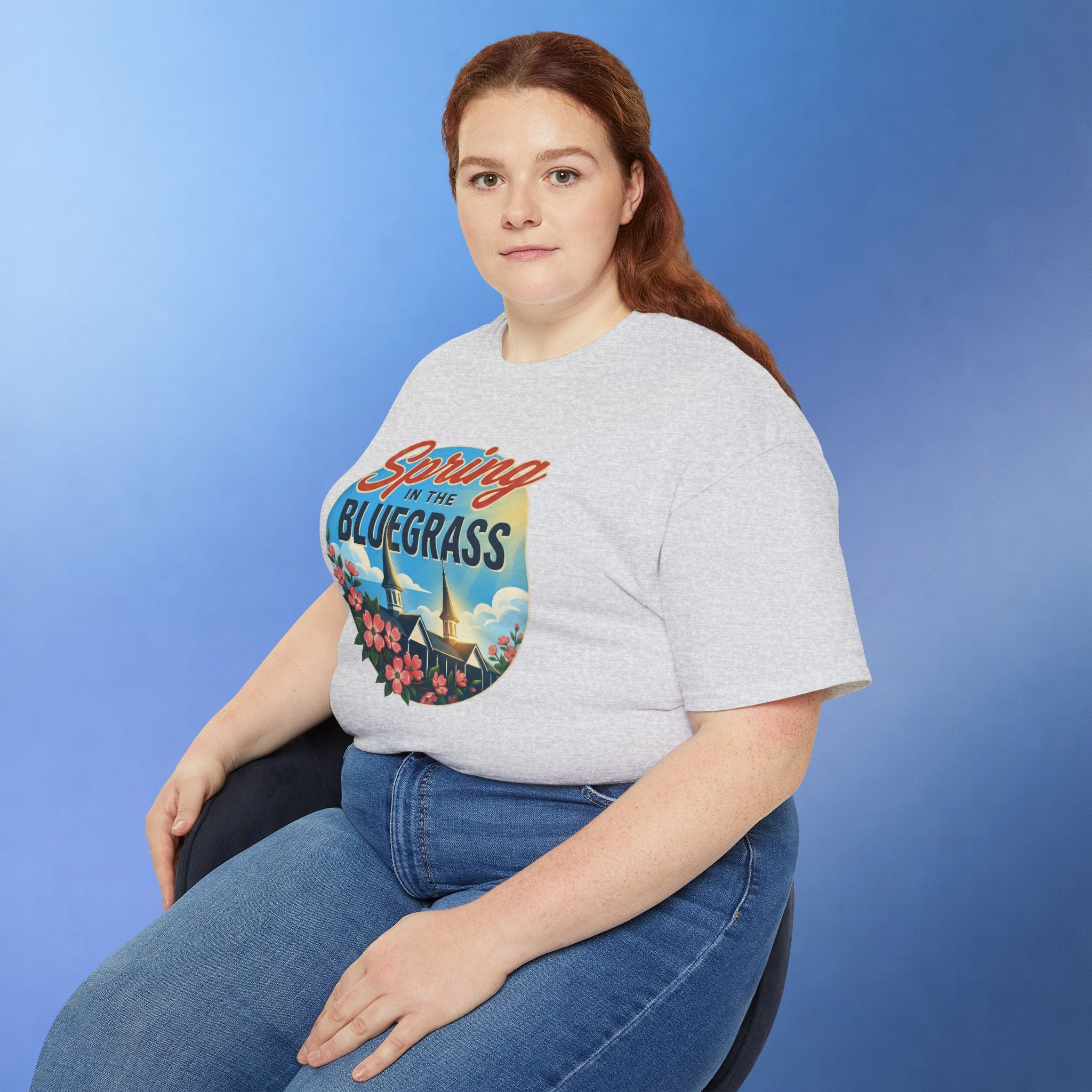 Spring in the Bluegrass T-Shirt – Kentucky Spring Floral Twin Spires Graphic Tee | Bluegrass Spirit Apparel