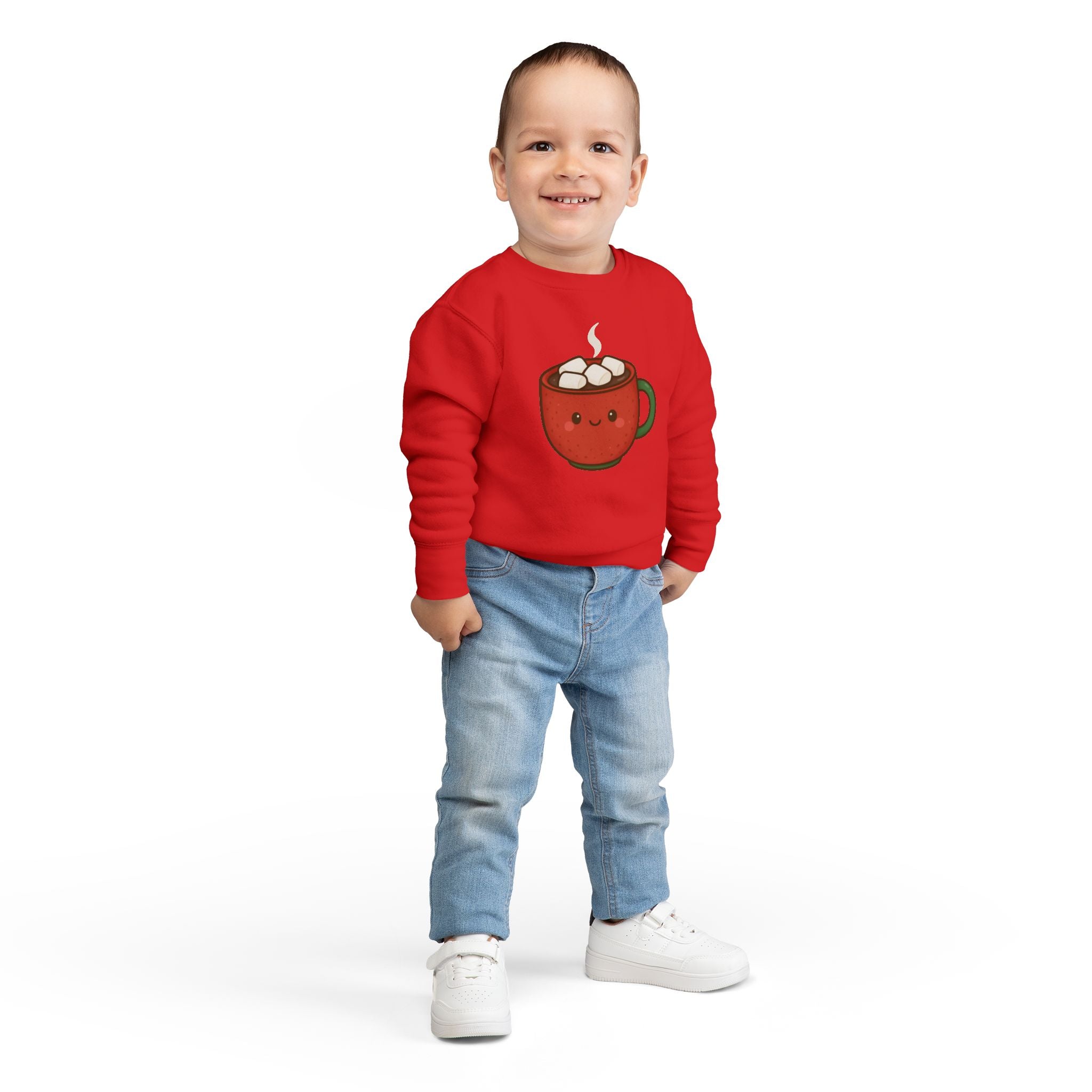 🎄 Cuddly Cocoa – Adorable Christmas Toddler Sweatshirt