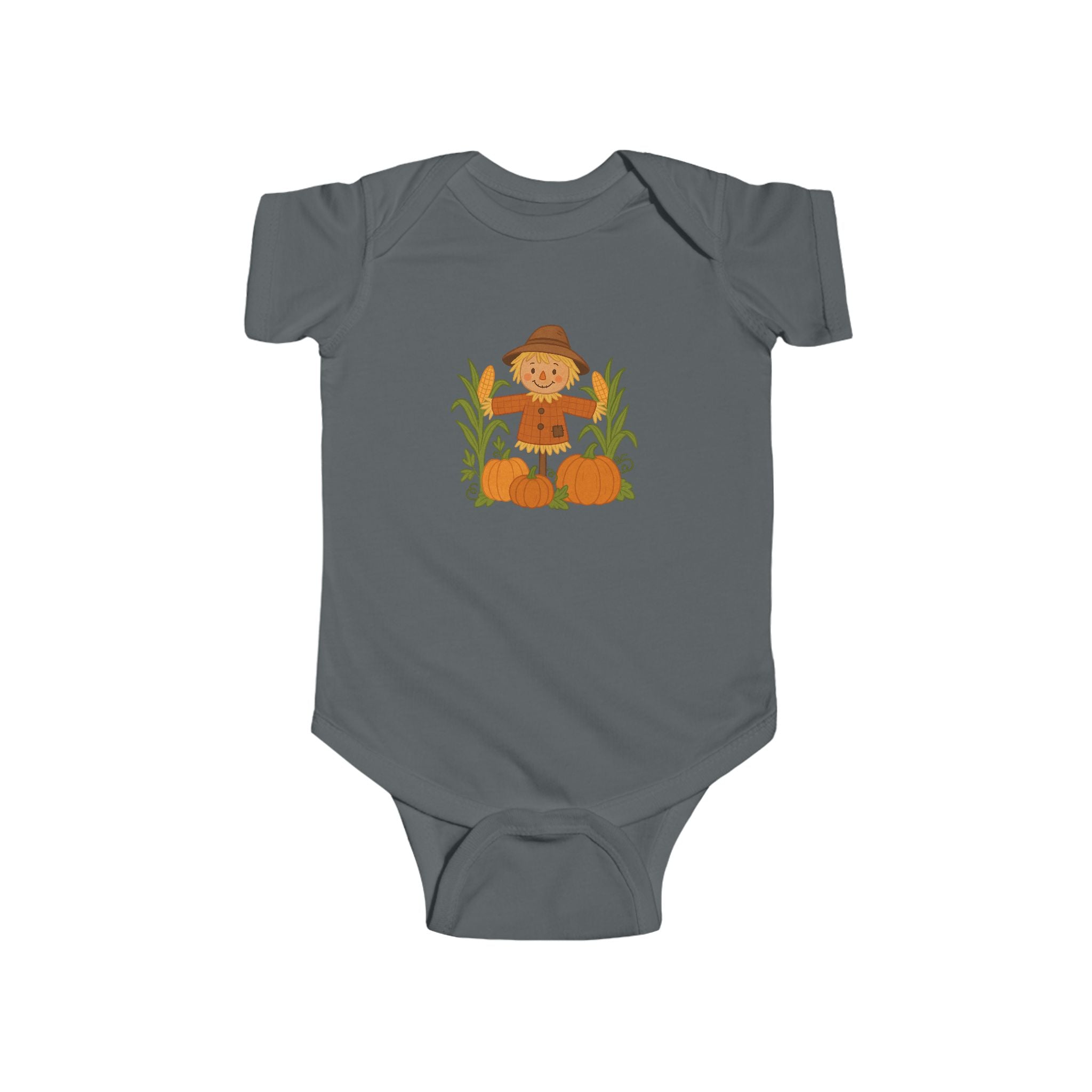 Adorable Fall Scarecrow Infant Onesie – Cute Autumn Pumpkin & Cornfield Baby Bodysuit