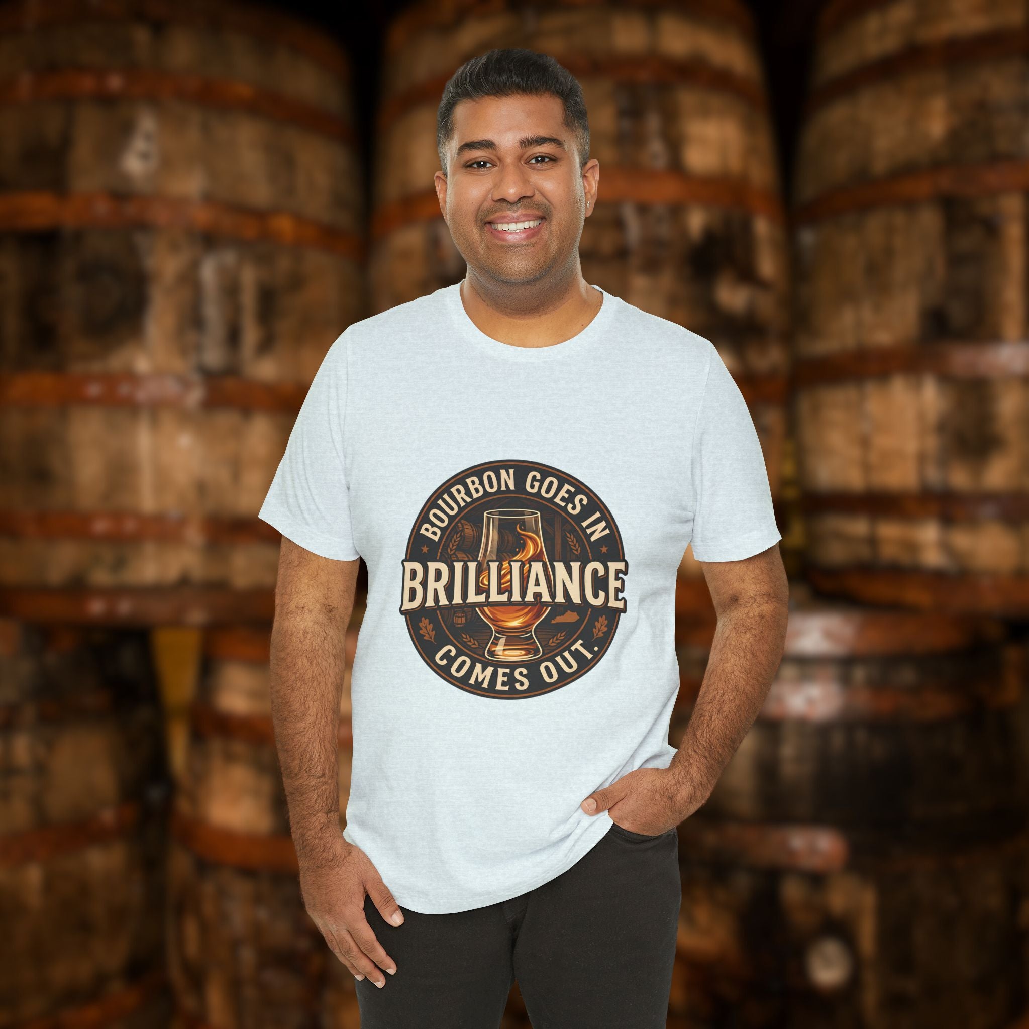 Bourbon Goes In Brilliance Comes Out T-Shirt | Kentucky Bourbon Graphic Tee
