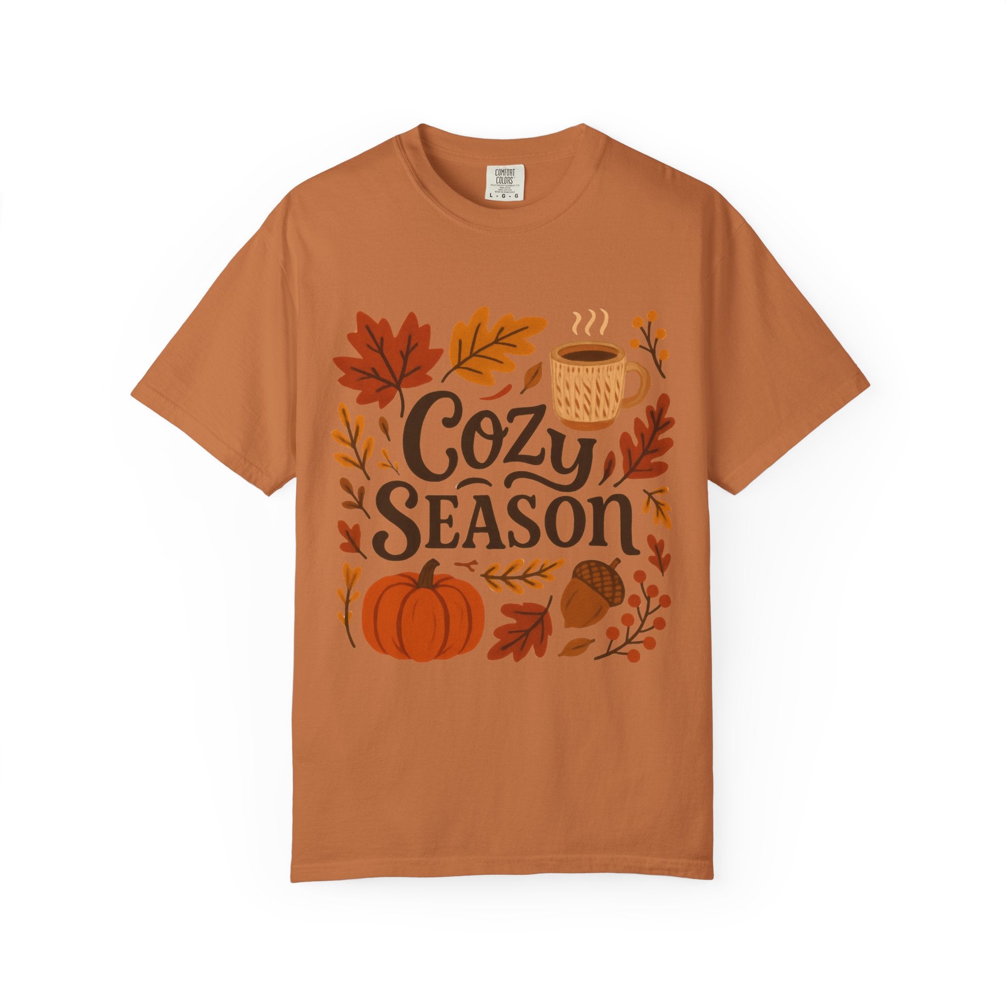 Cozy Season Unisex T-shirt, Fall Fashion Tee, Autumn Apparel, Gift for Him/Her, Pumpkin Spice Shirt, Relaxing Vibes