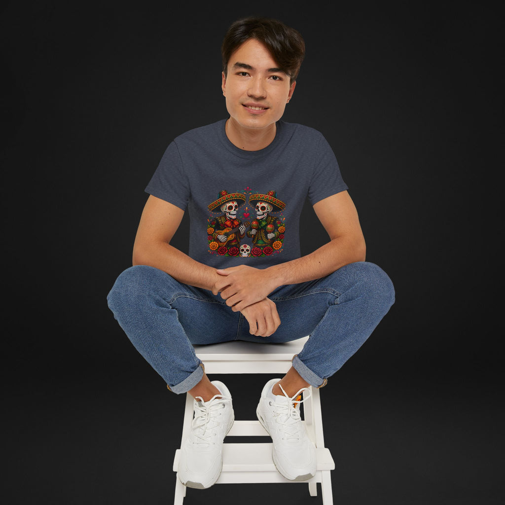 Cinco De Mayo Sugar Skull Mariachi T-Shirt | Dia de los Muertos Inspired Fiesta Tee