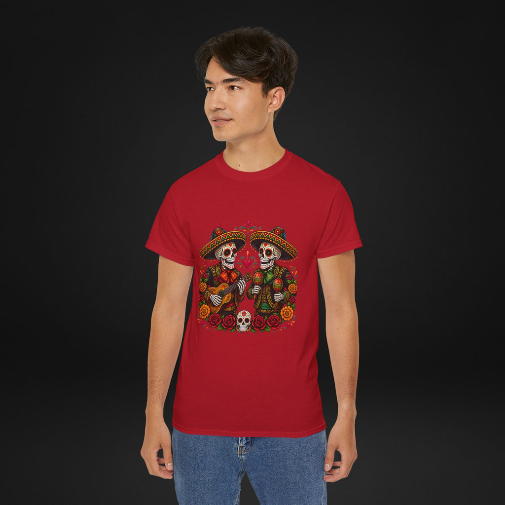 Cinco De Mayo Sugar Skull Mariachi T-Shirt | Dia de los Muertos Inspired Fiesta Tee