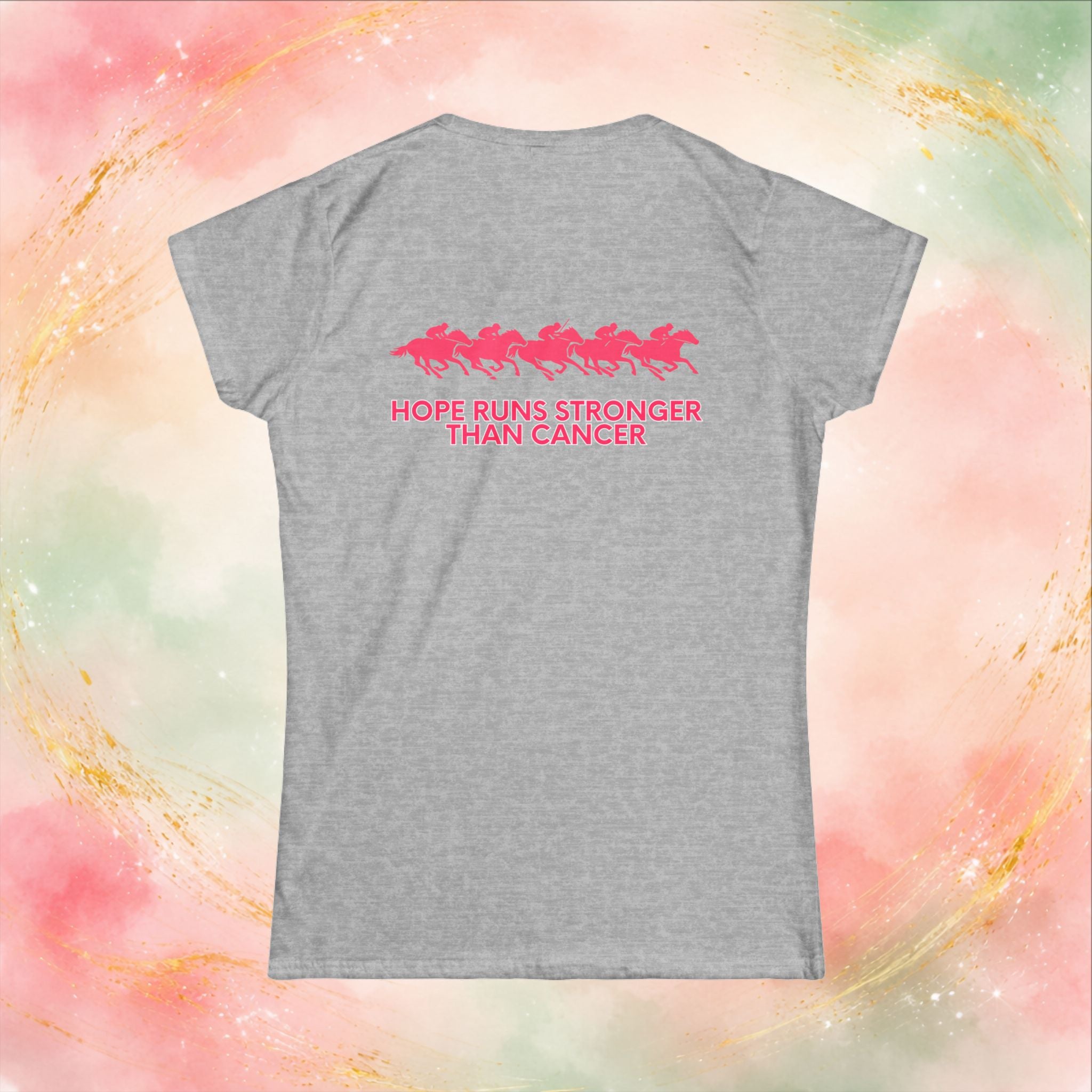 Women’s Oaks Breast Cancer Awareness Softstyle Tee | Hope Runs Stronger Than Cancer Shirt