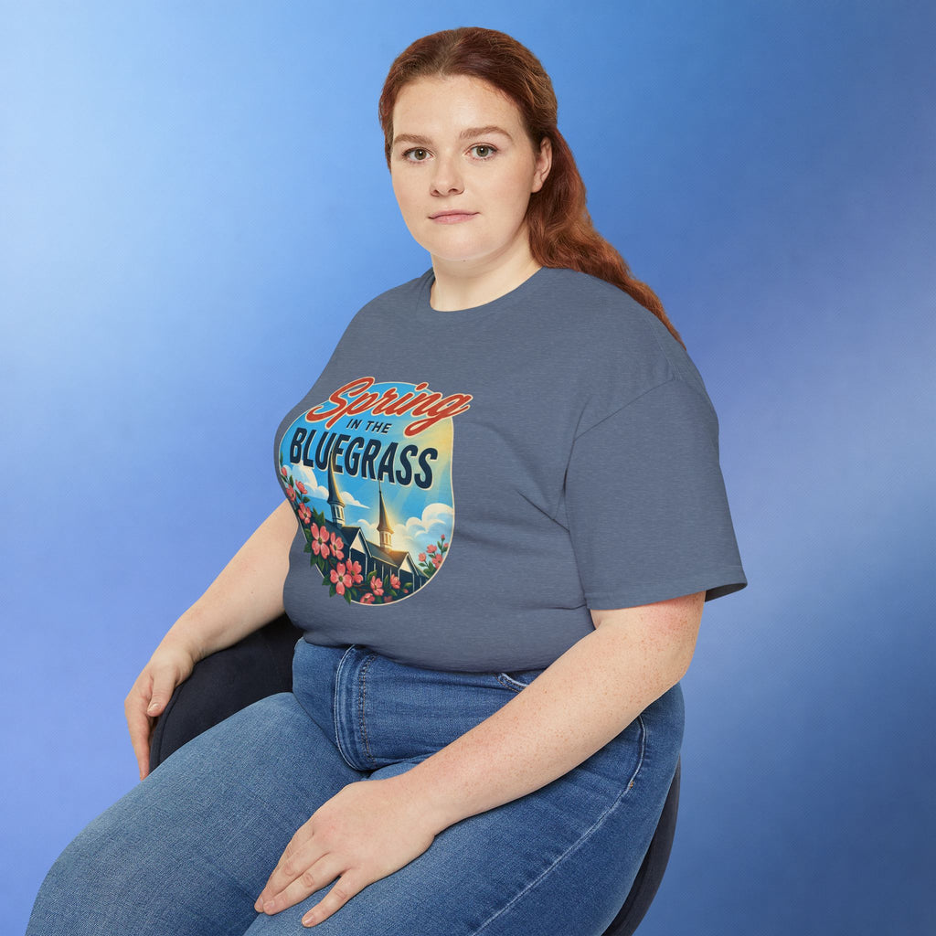 Spring in the Bluegrass T-Shirt – Kentucky Spring Floral Twin Spires Graphic Tee | Bluegrass Spirit Apparel