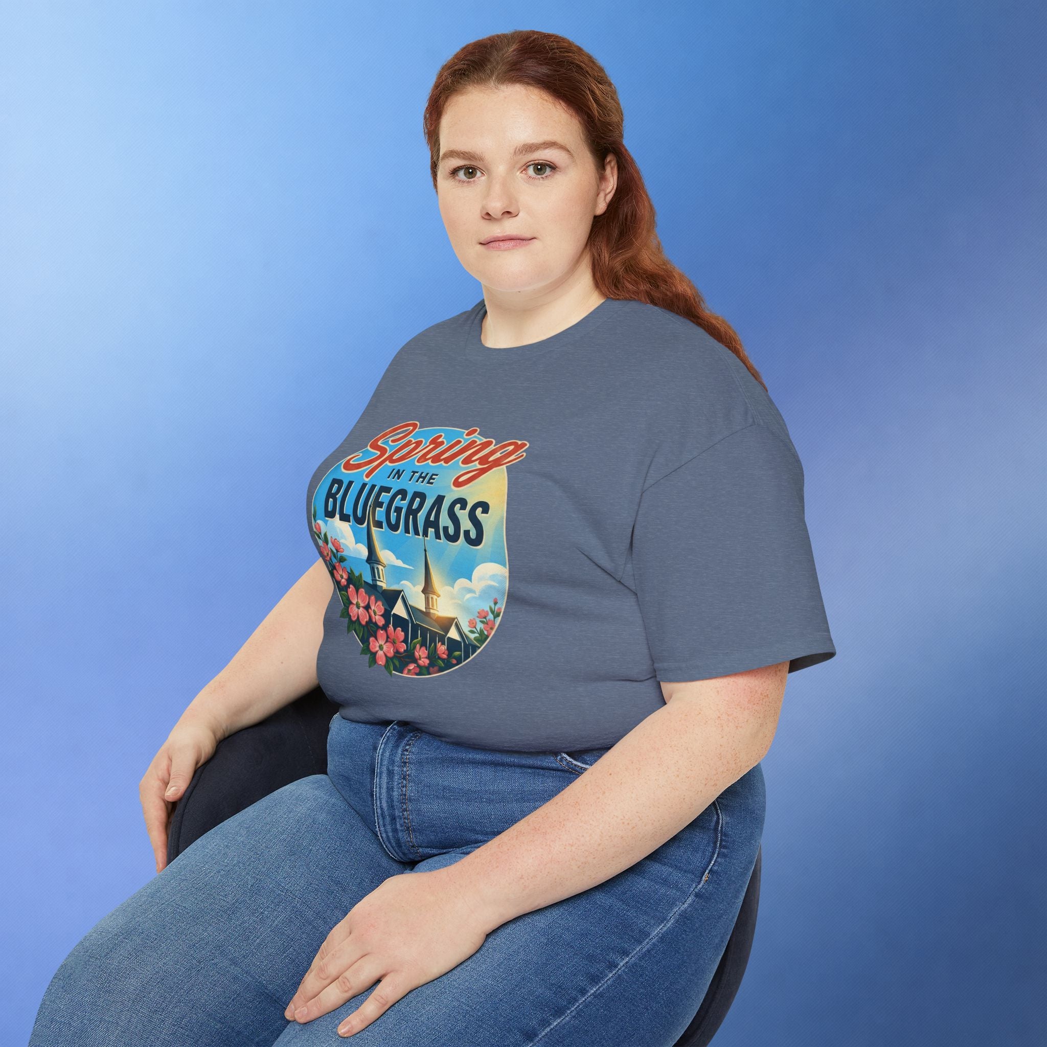 Spring in the Bluegrass T-Shirt – Kentucky Spring Floral Twin Spires Graphic Tee | Bluegrass Spirit Apparel
