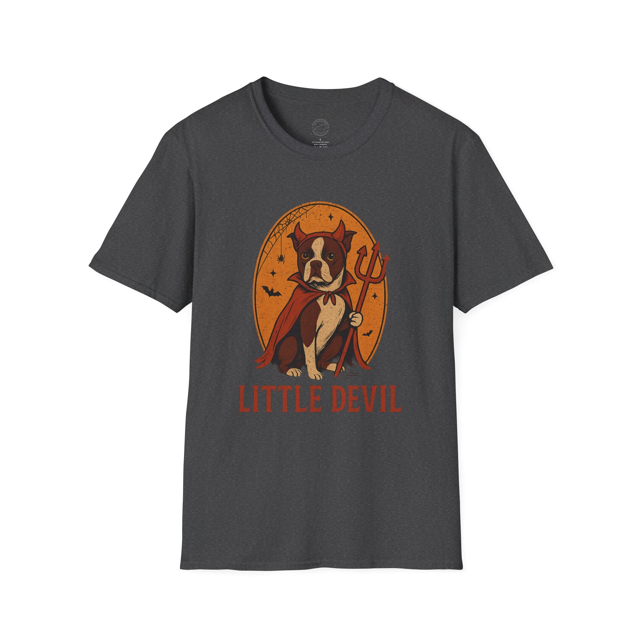 Little Devil Boston Terrier Halloween T-Shirt
