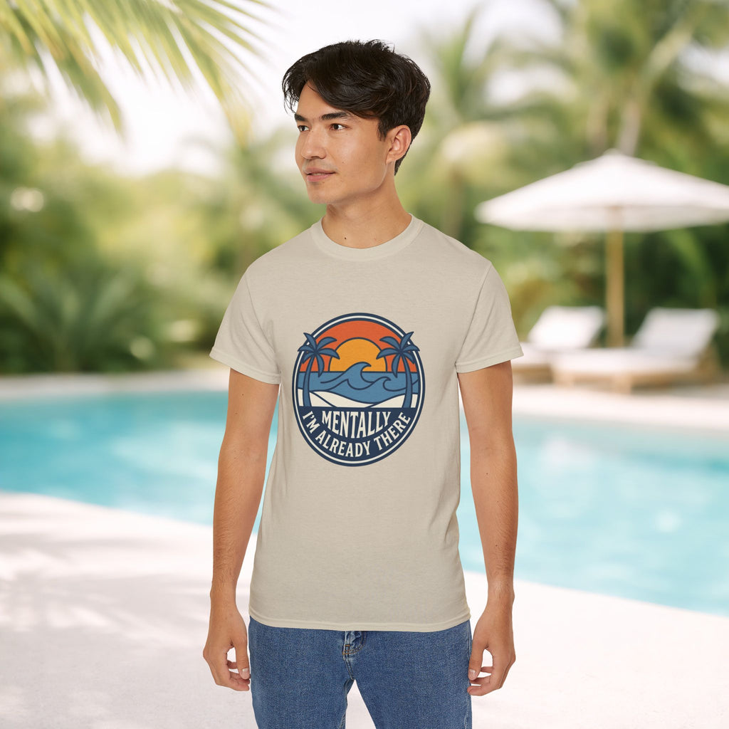 Mentally I’m Already There Summer Beach Sunset T-Shirt