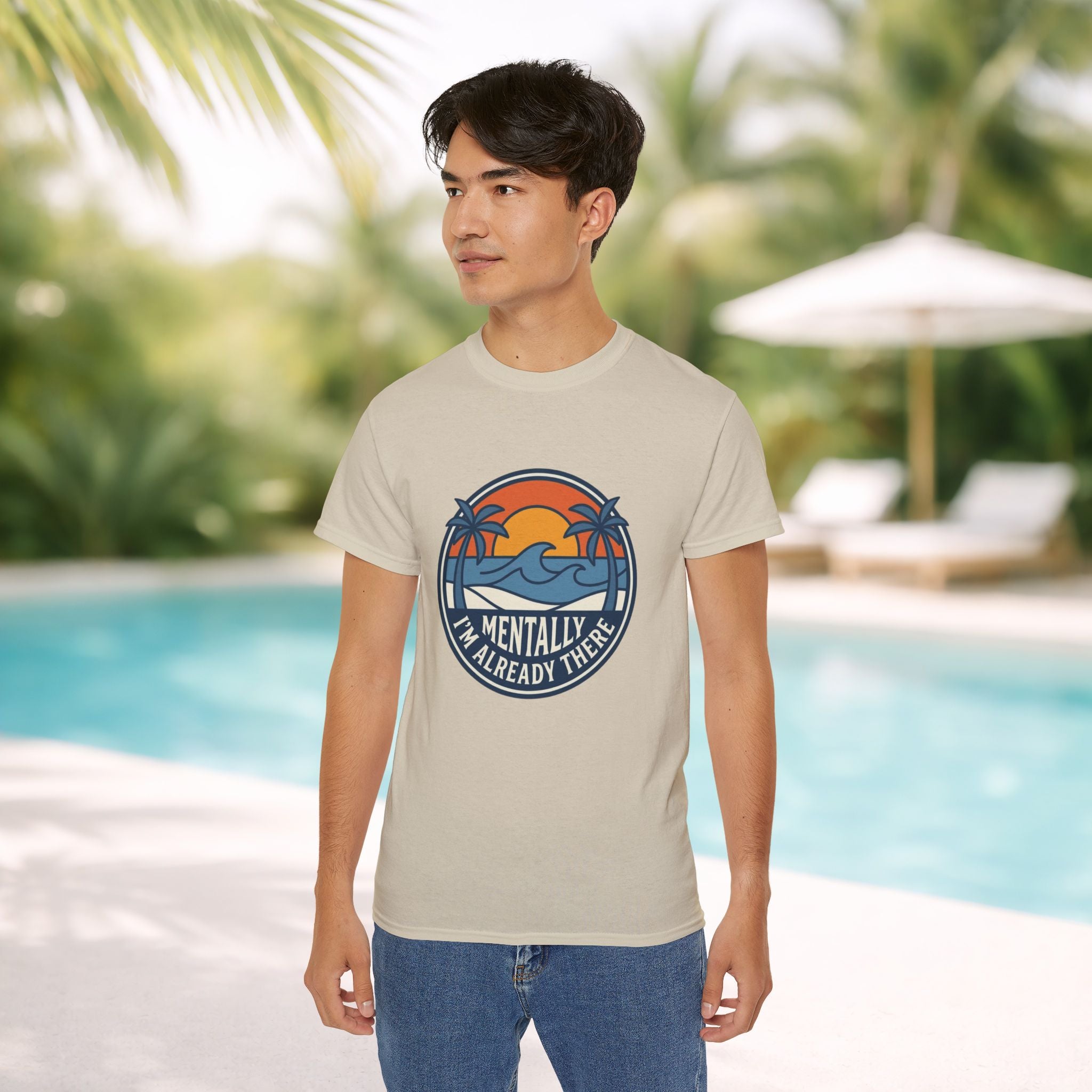 Mentally I’m Already There Summer Beach Sunset T-Shirt