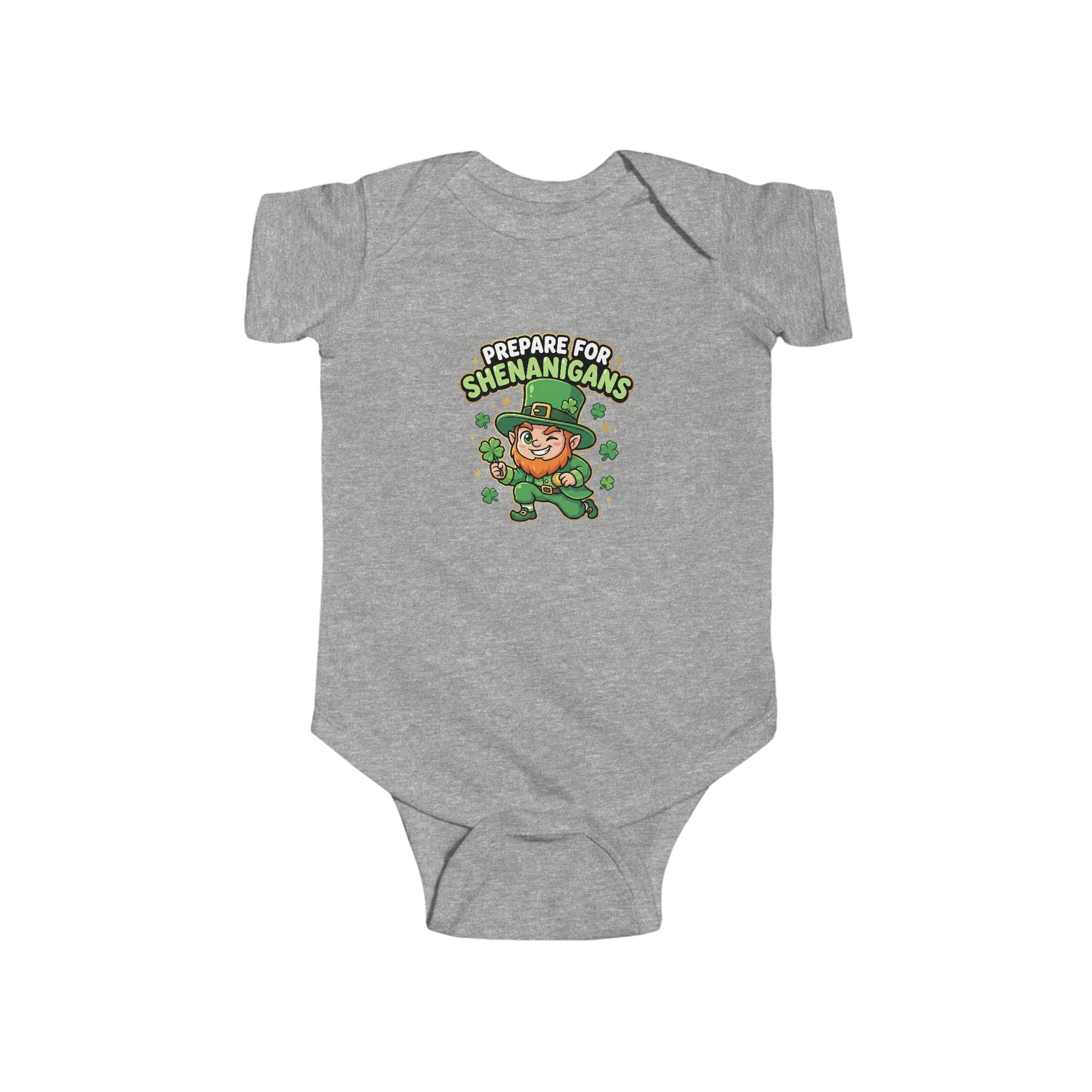 Prepare For Shenanigans Infant Bodysuit – Cute St. Patrick’s Day Leprechaun Baby Onesie