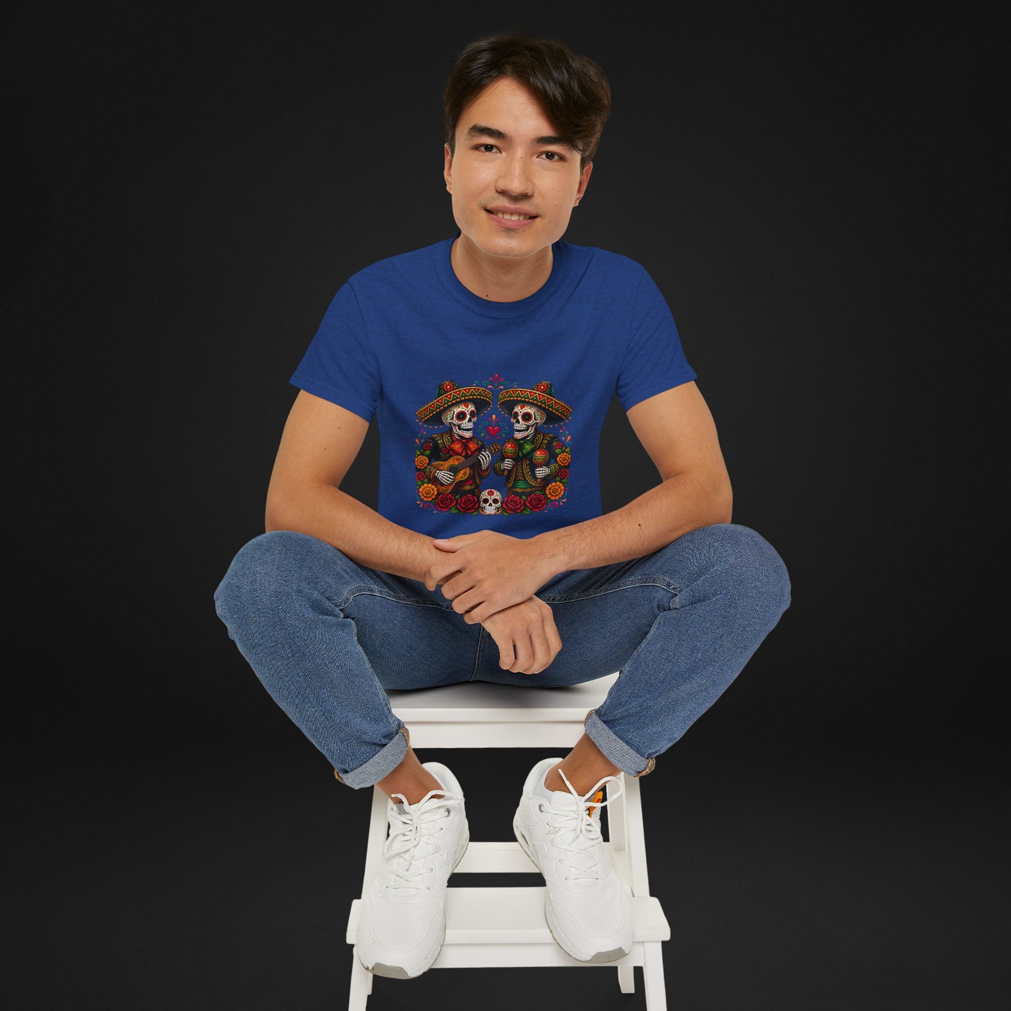 Cinco De Mayo Sugar Skull Mariachi T-Shirt | Dia de los Muertos Inspired Fiesta Tee