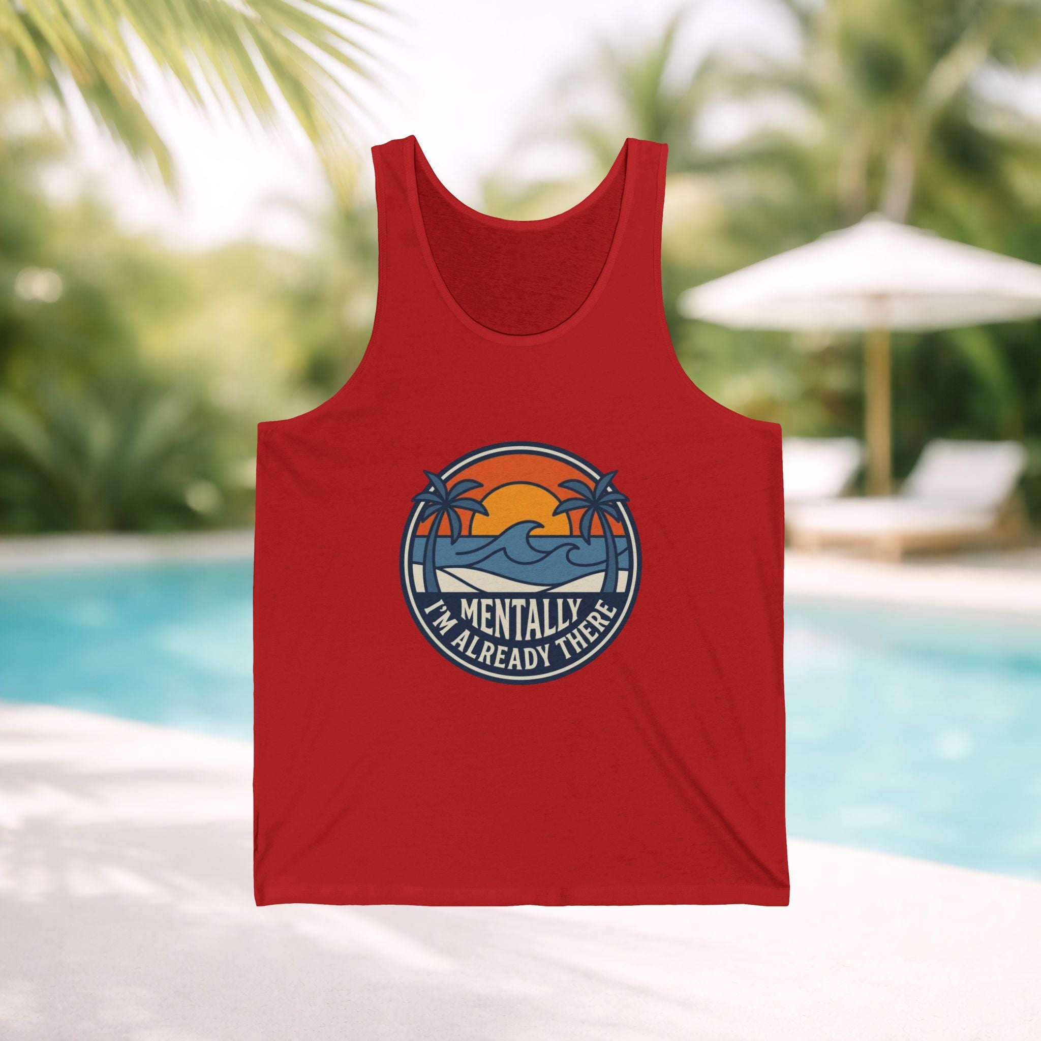 Mentally I’m Already There Summer Beach Men’s Tank Top