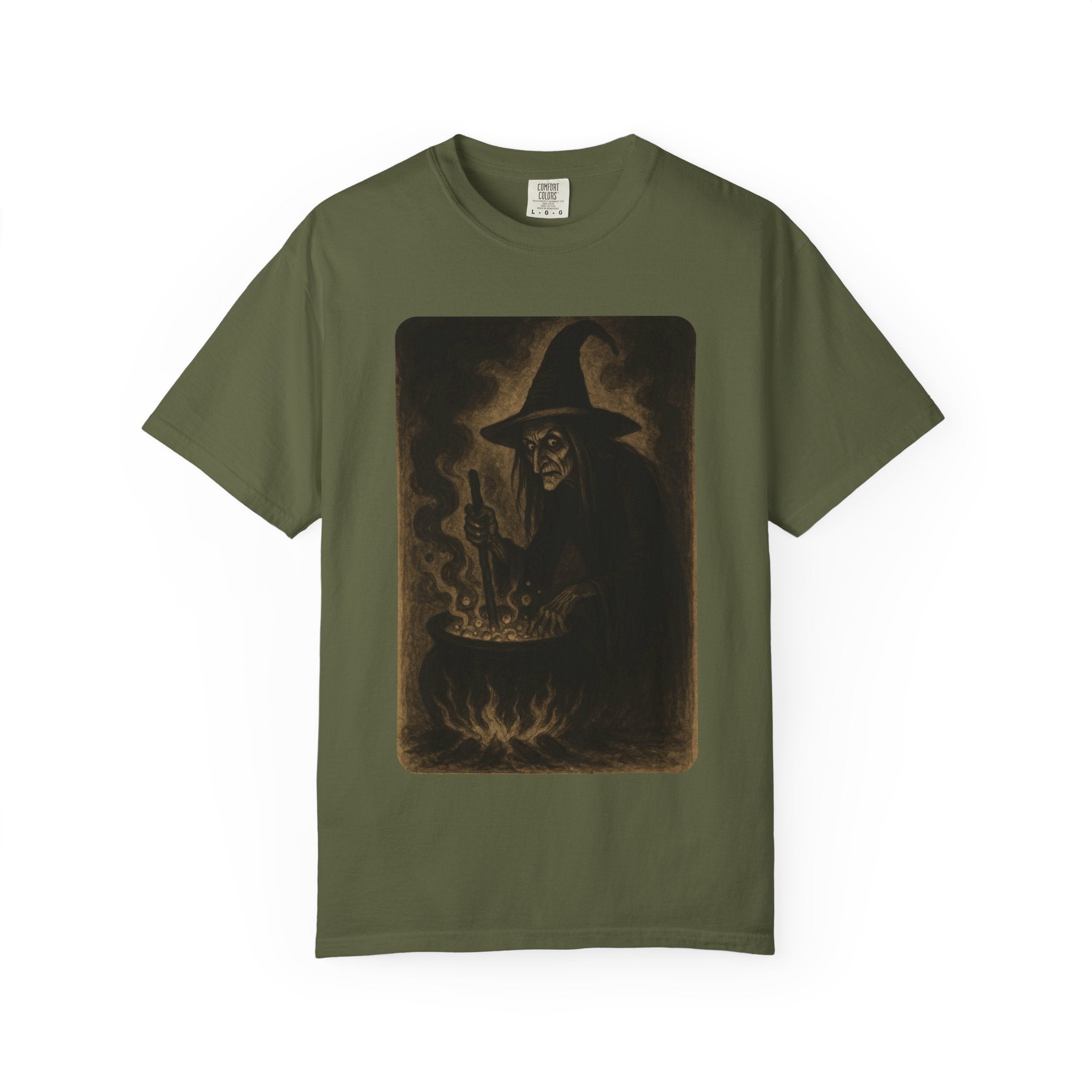 Vintage Witch Brewing Cauldron Halloween Shirt
